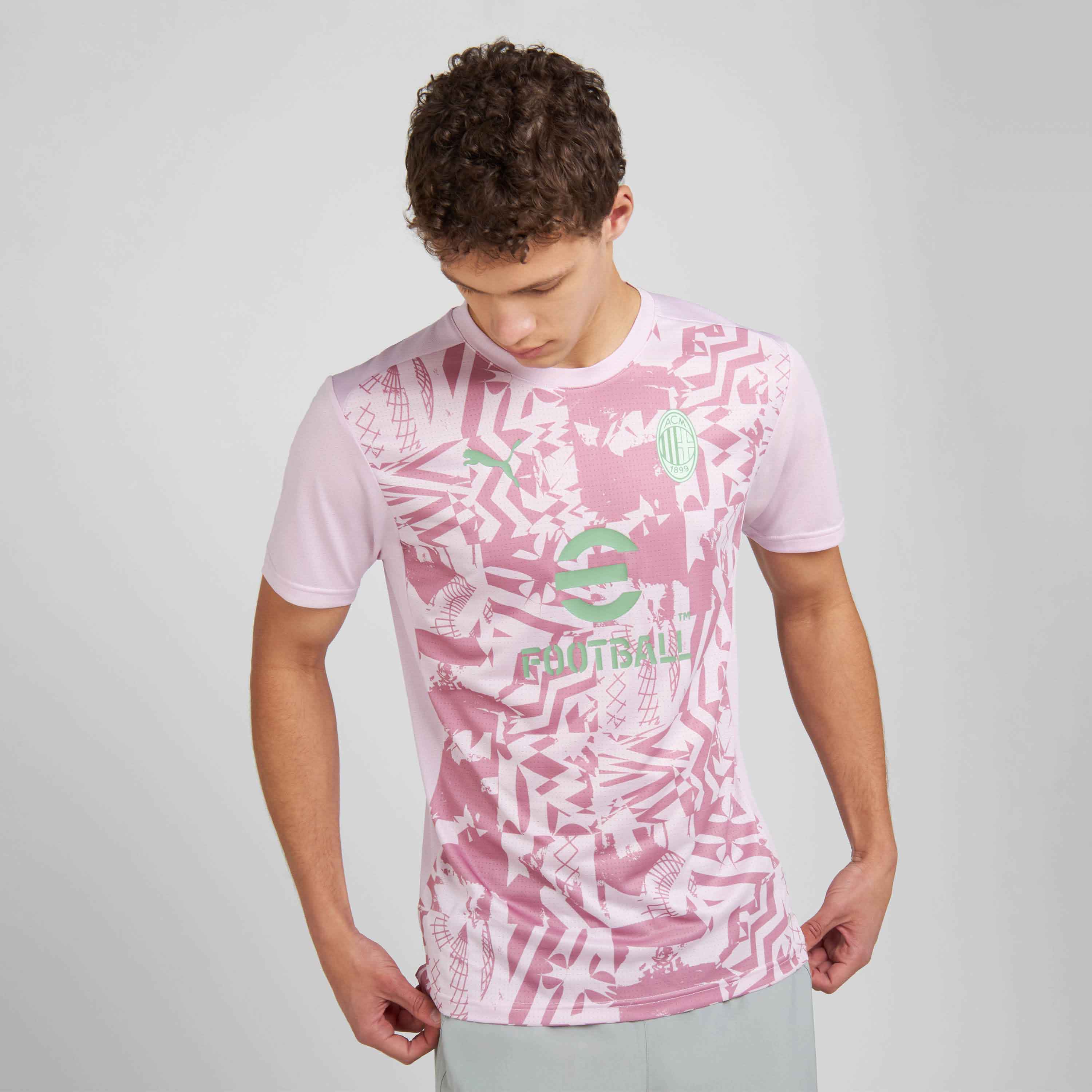 AC Milan Prematch T-Shirt 2024/25 Maglia Uomo Traspirante