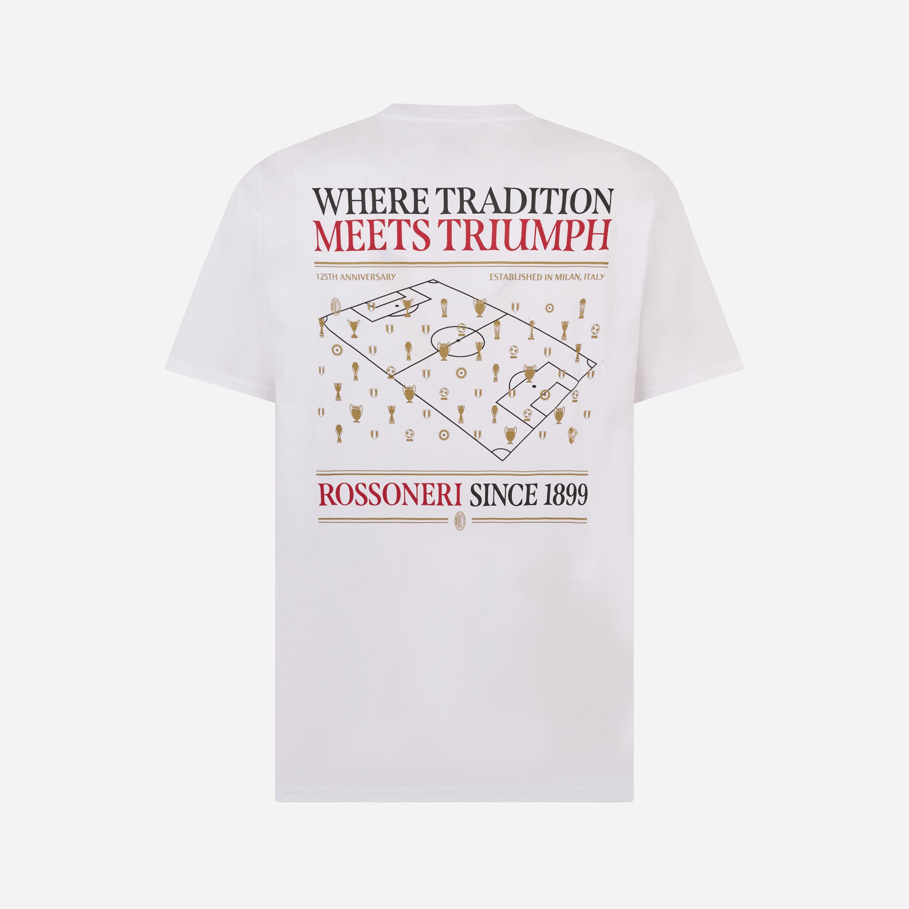 AC Milan Rossoneri Since 1899 T-Shirt bianca taglia M cotone