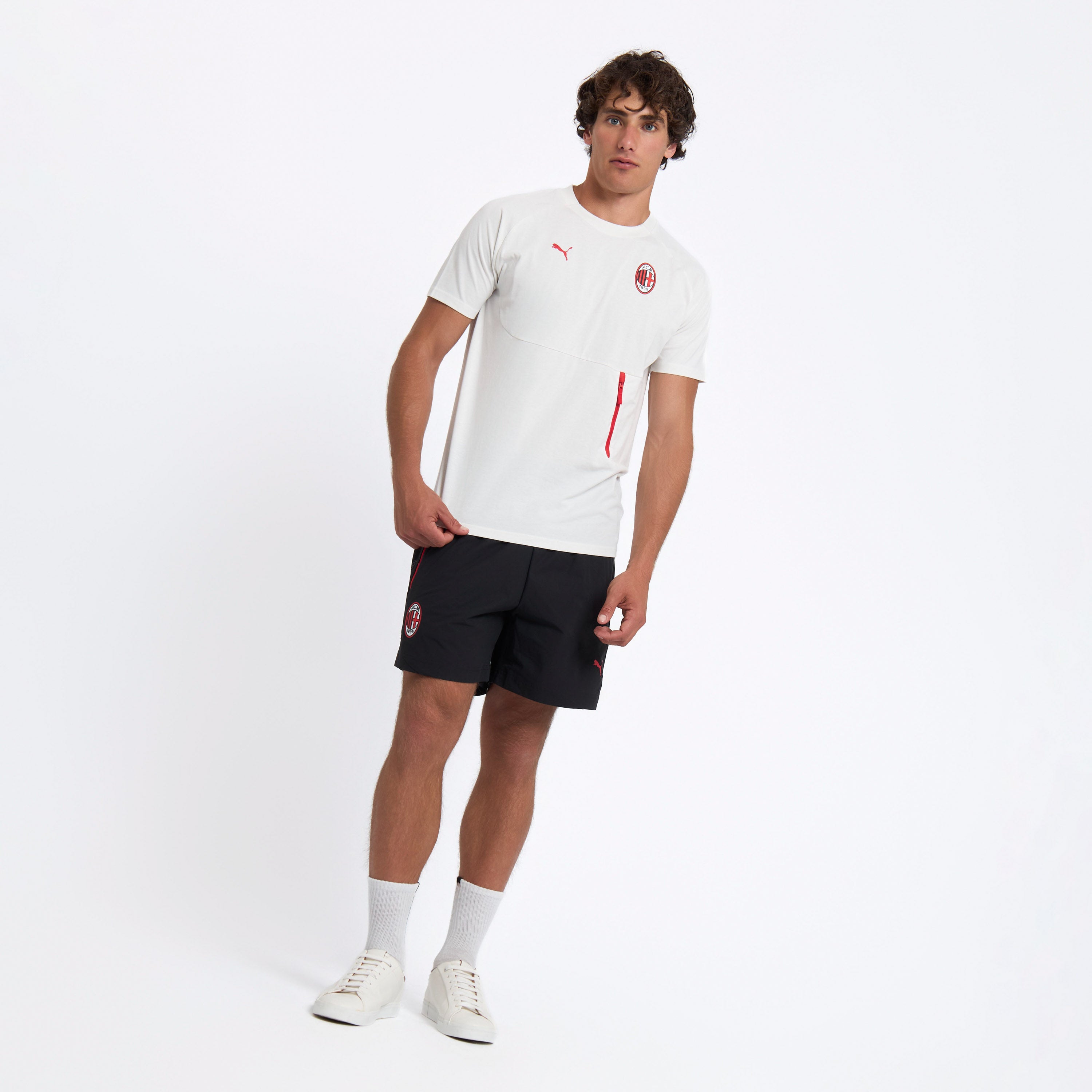 AC Milan Pumatech 2026/27 T-shirt uomo bianca cotone