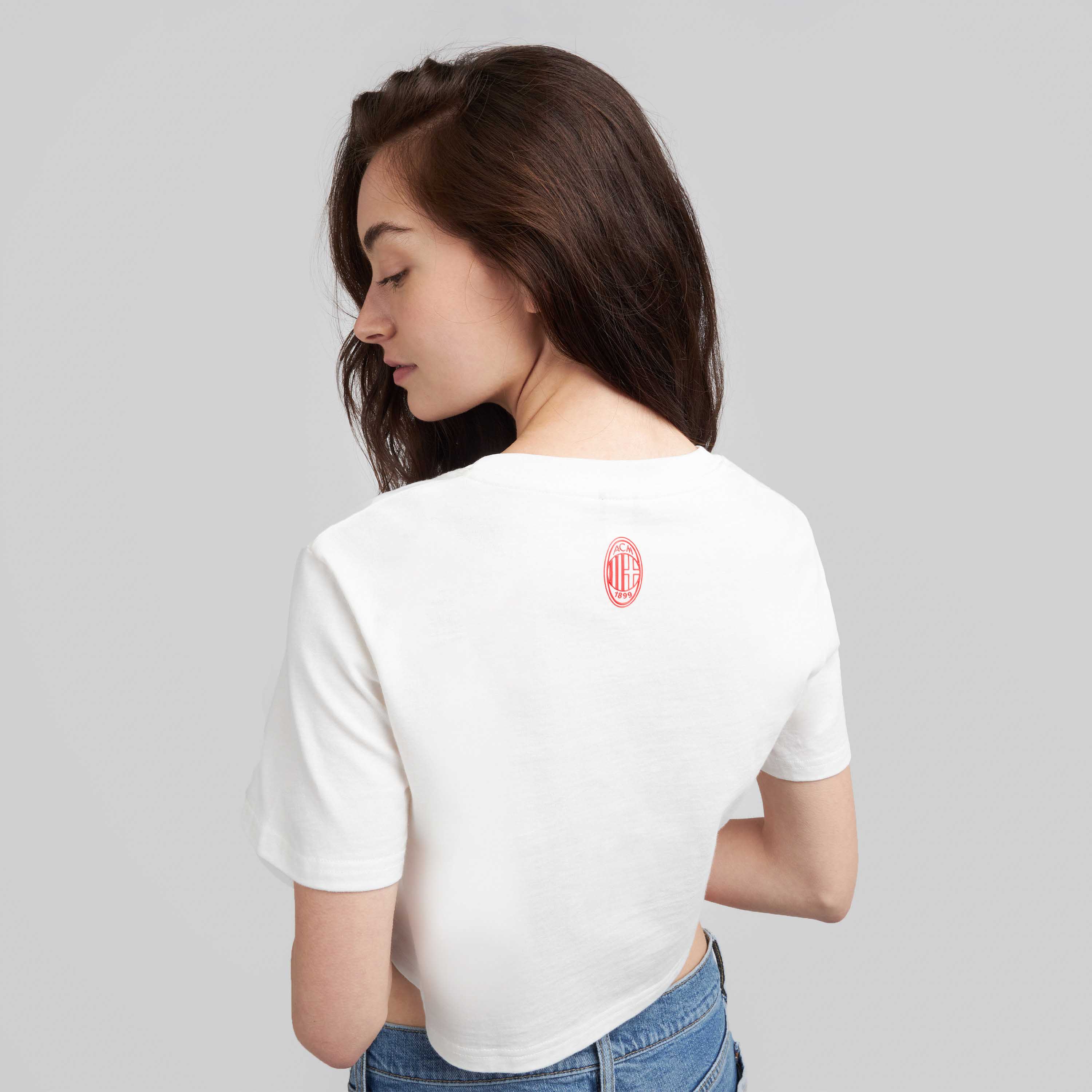 AC Milan College Collection Crop Top Donna Maglia Cotone