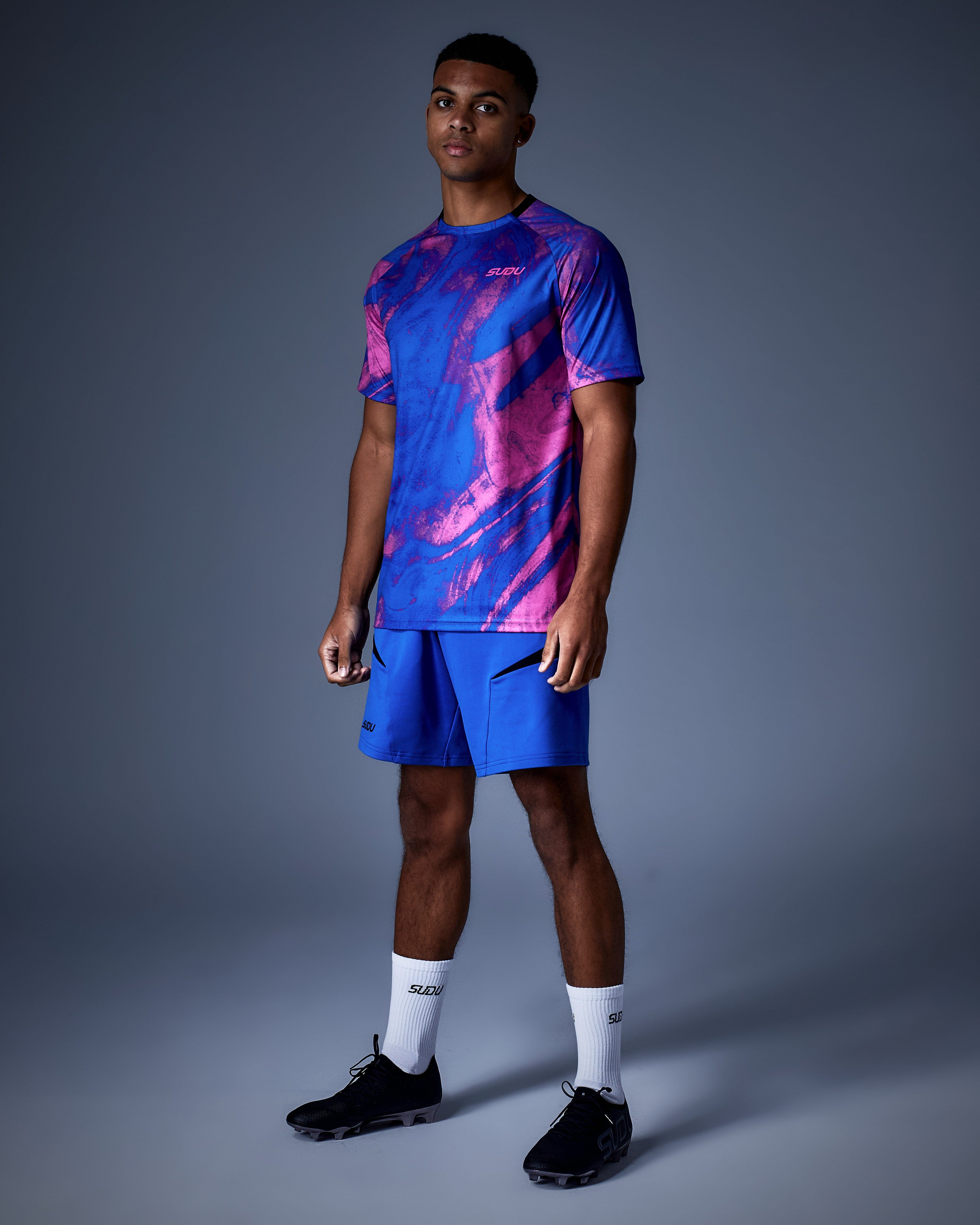 Wales SUDU SPT 01 Play t-shirt training blu rosa