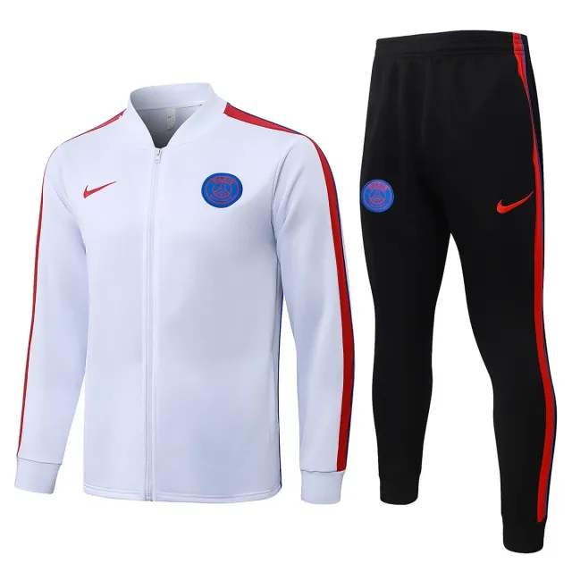 Tifoso Store PSG 2026/27 tuta bianca full zip bande rosse
