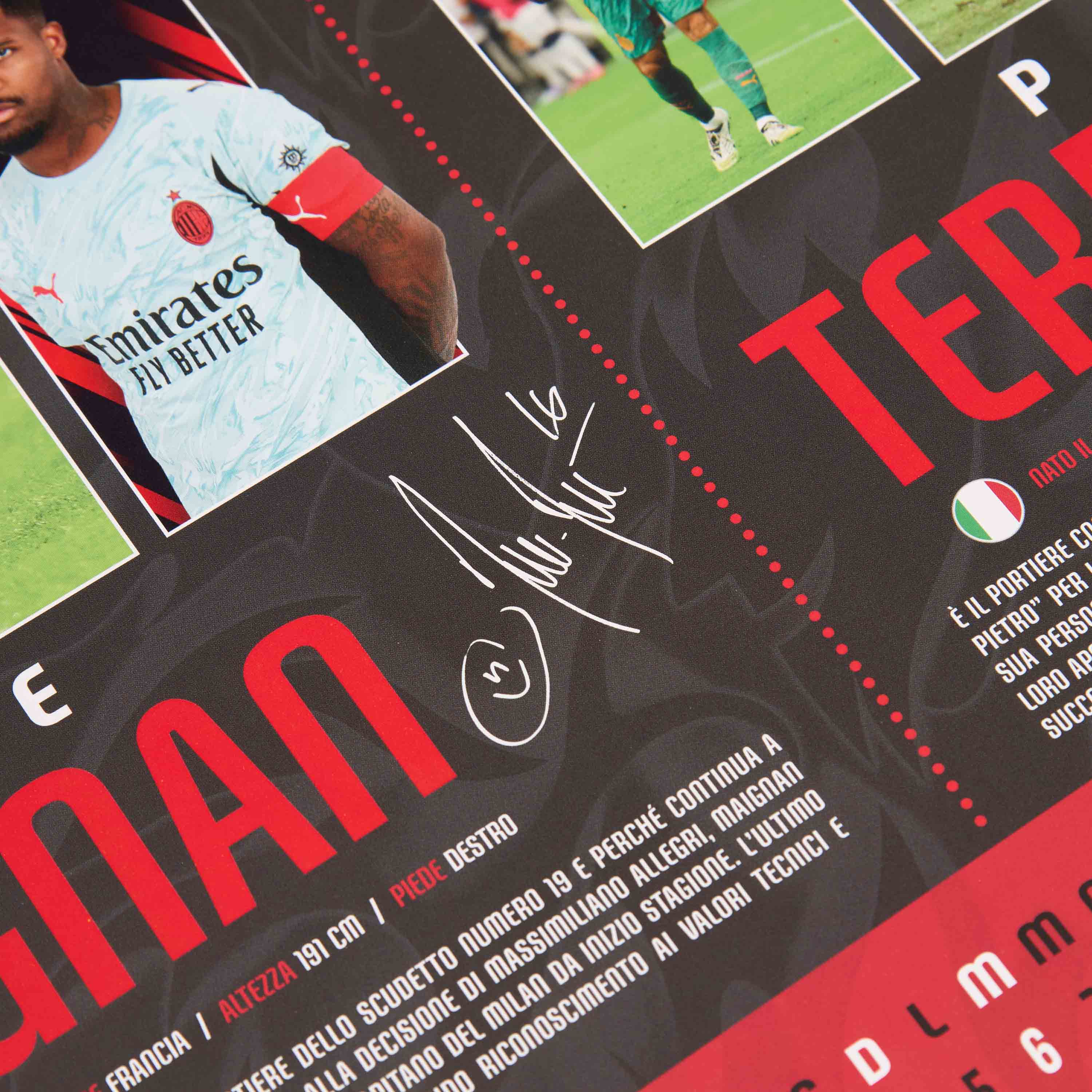 AC Milan Souvenir calendario 2026 parete orizzontale