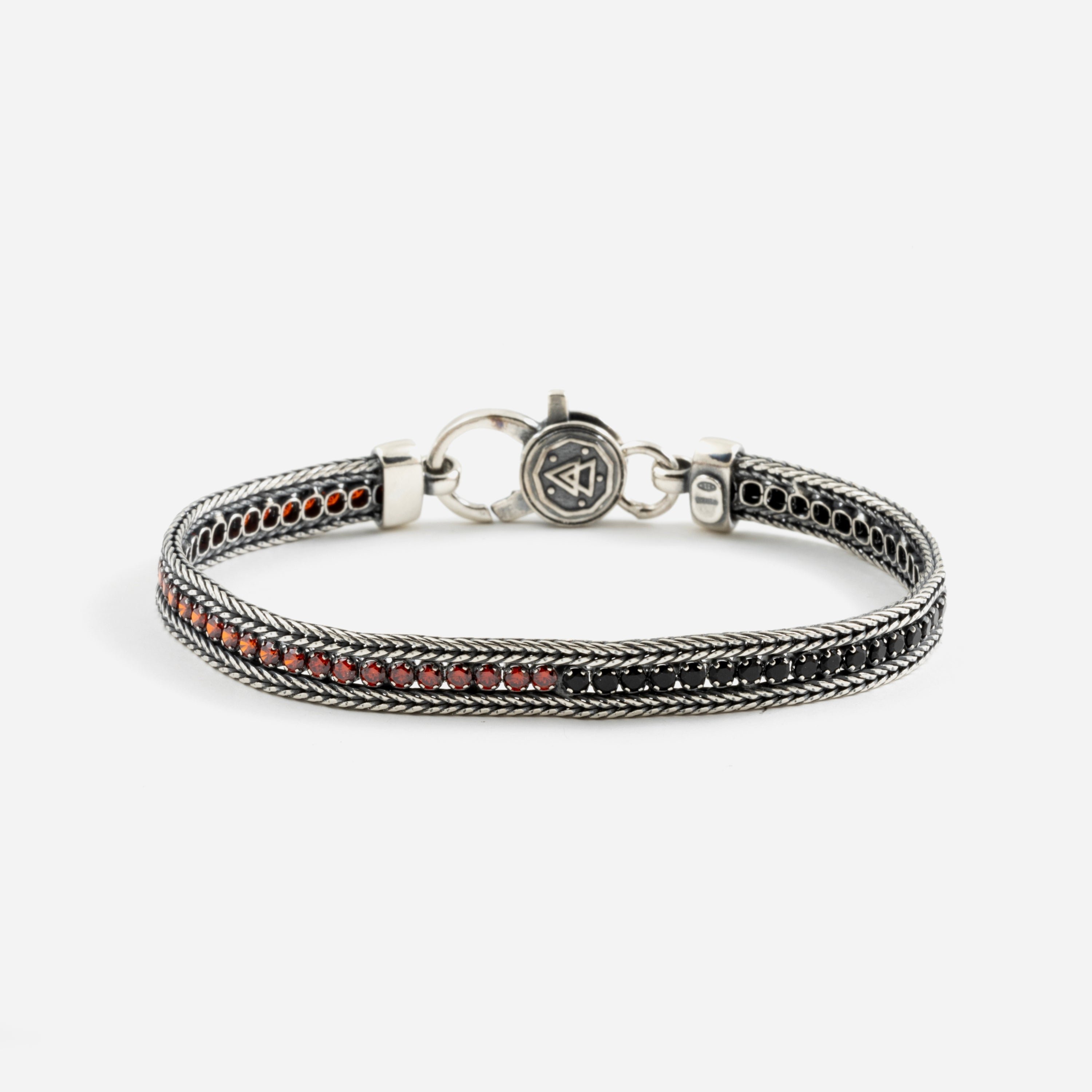 Nove25 x Milan bracciale tennis argento 18 cm zirconi