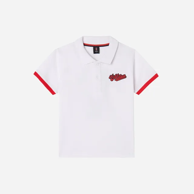 AC Milan Teddy Polo Bambino Bianca Manica Corta