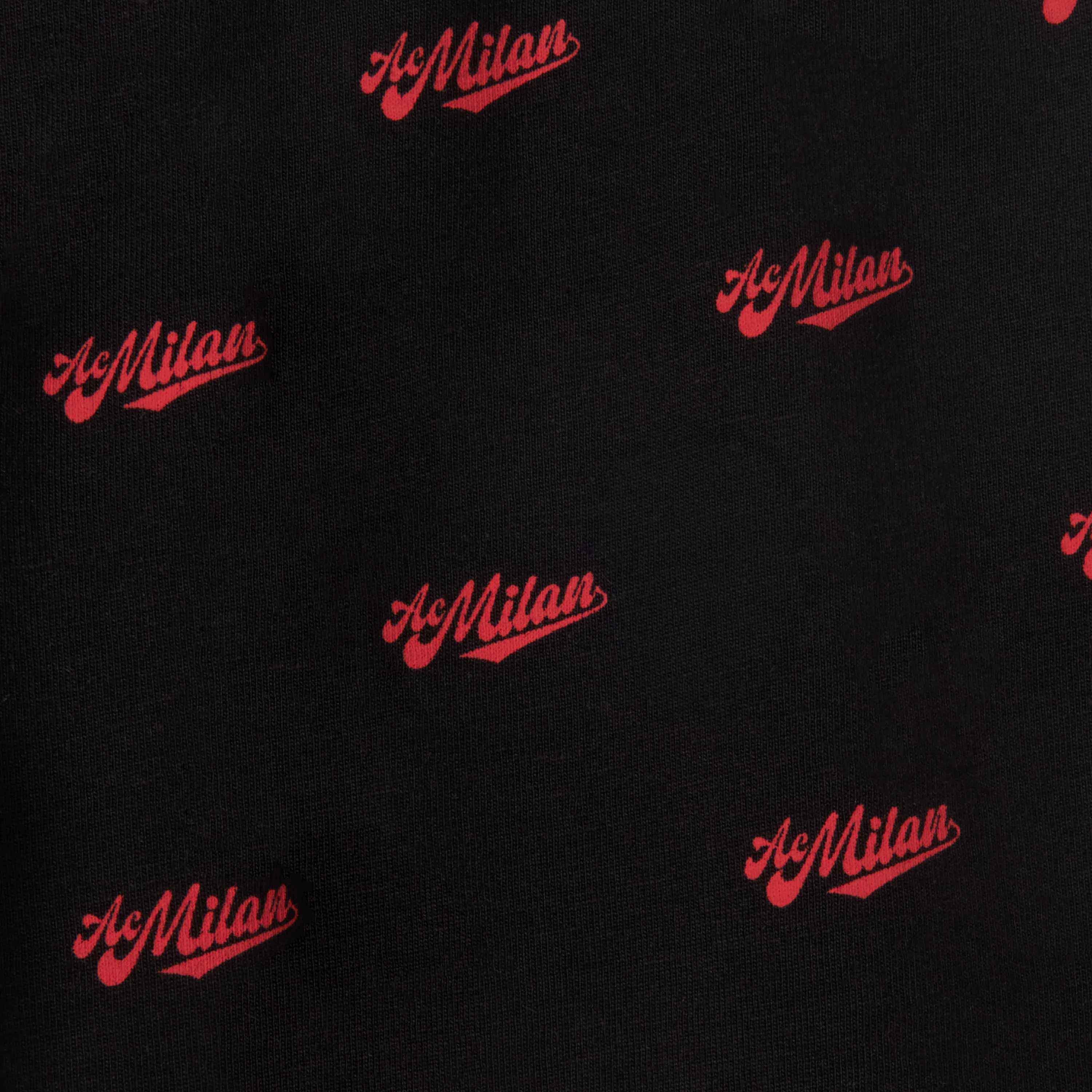 AC Milan Teddy pigiama bambino nero manica lunga cotone