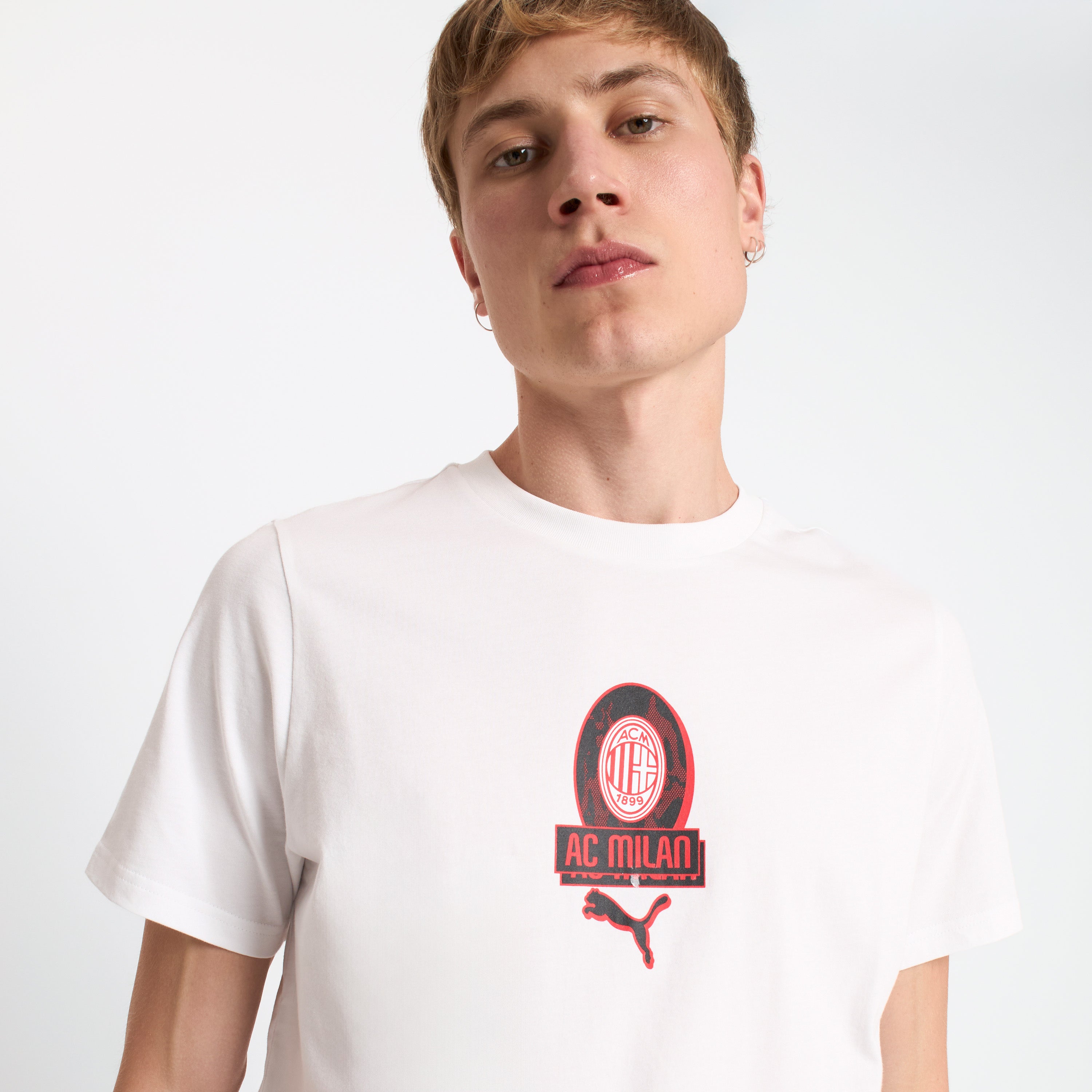 AC Milan Culture t-shirt bianca uomo grafica centrale XS-XXL