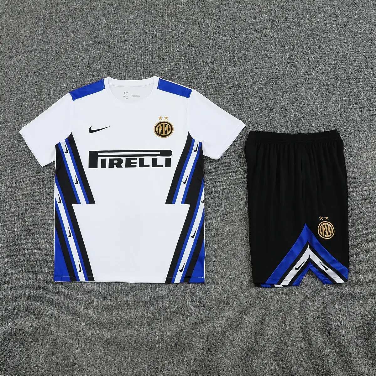 Inter Set Allenamento 2026/27 completo calcio bianco maglia+pantaloncini