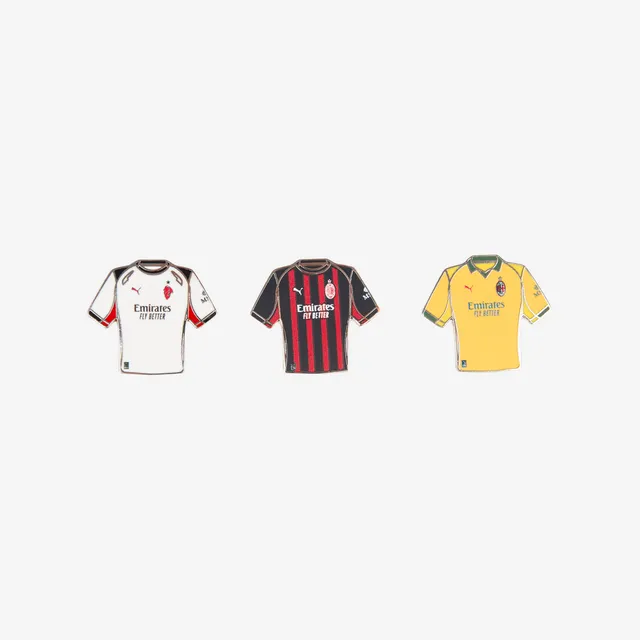 AC Milan Set 3 Pins Maglie 2025/26 Home Away Third