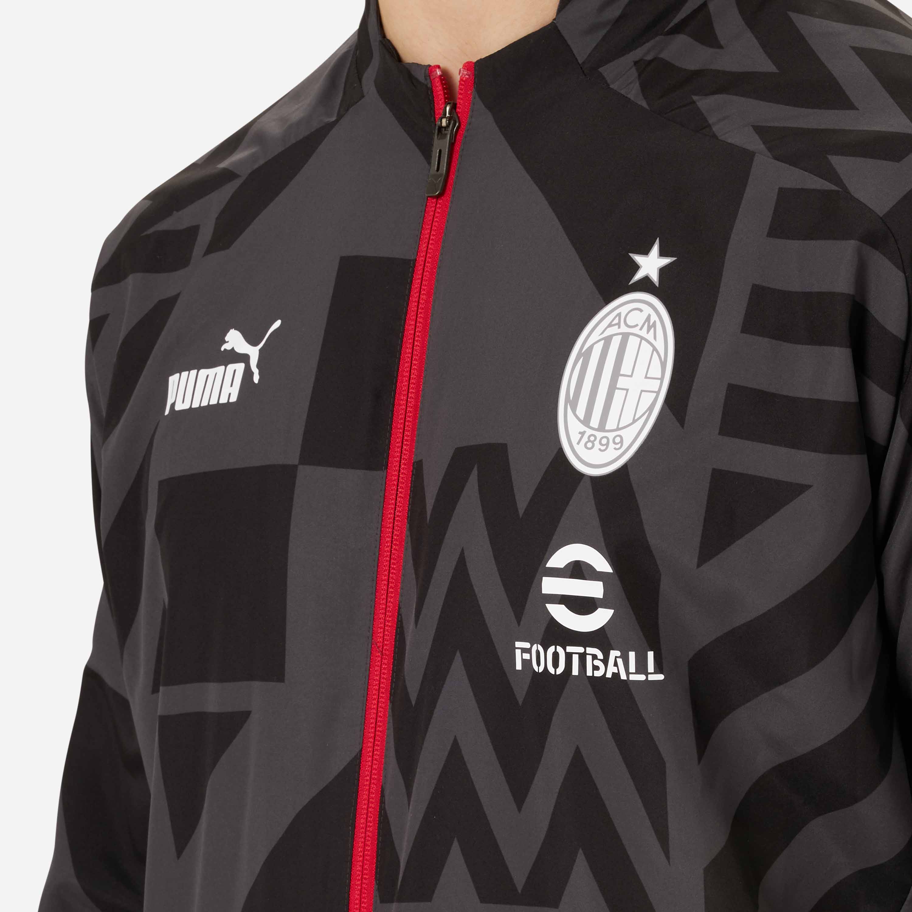 AC Milan Prematch 2022/23 Giacca con zip M geometrico