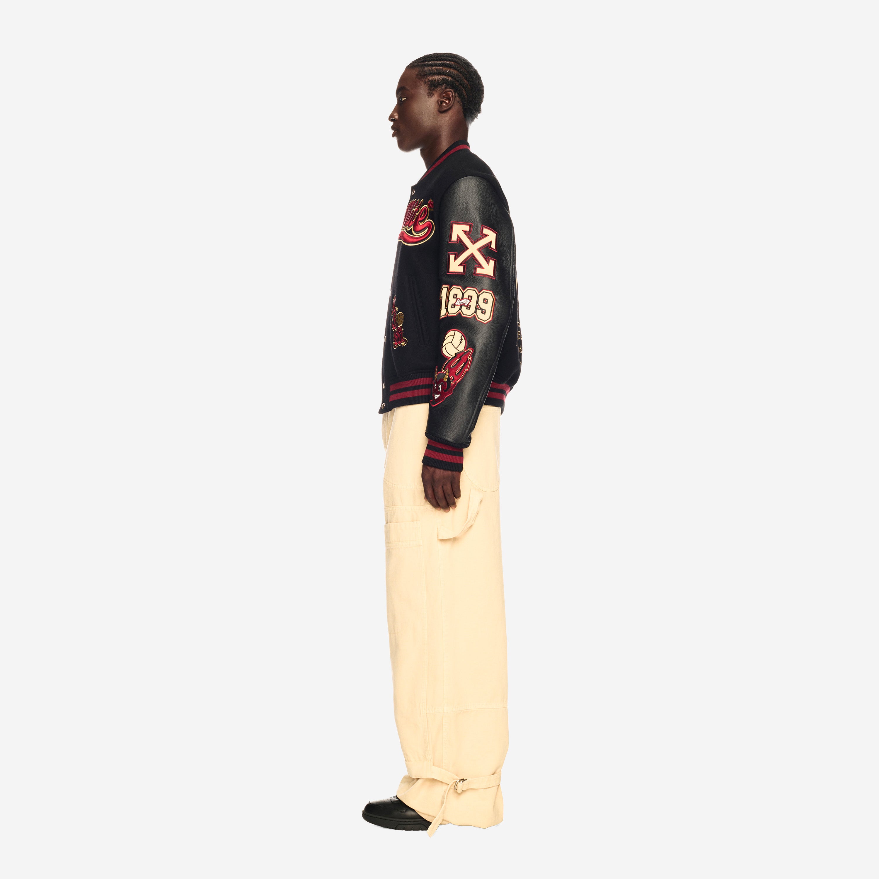 AC Milan Off-White varsity jacket giacca ricamata