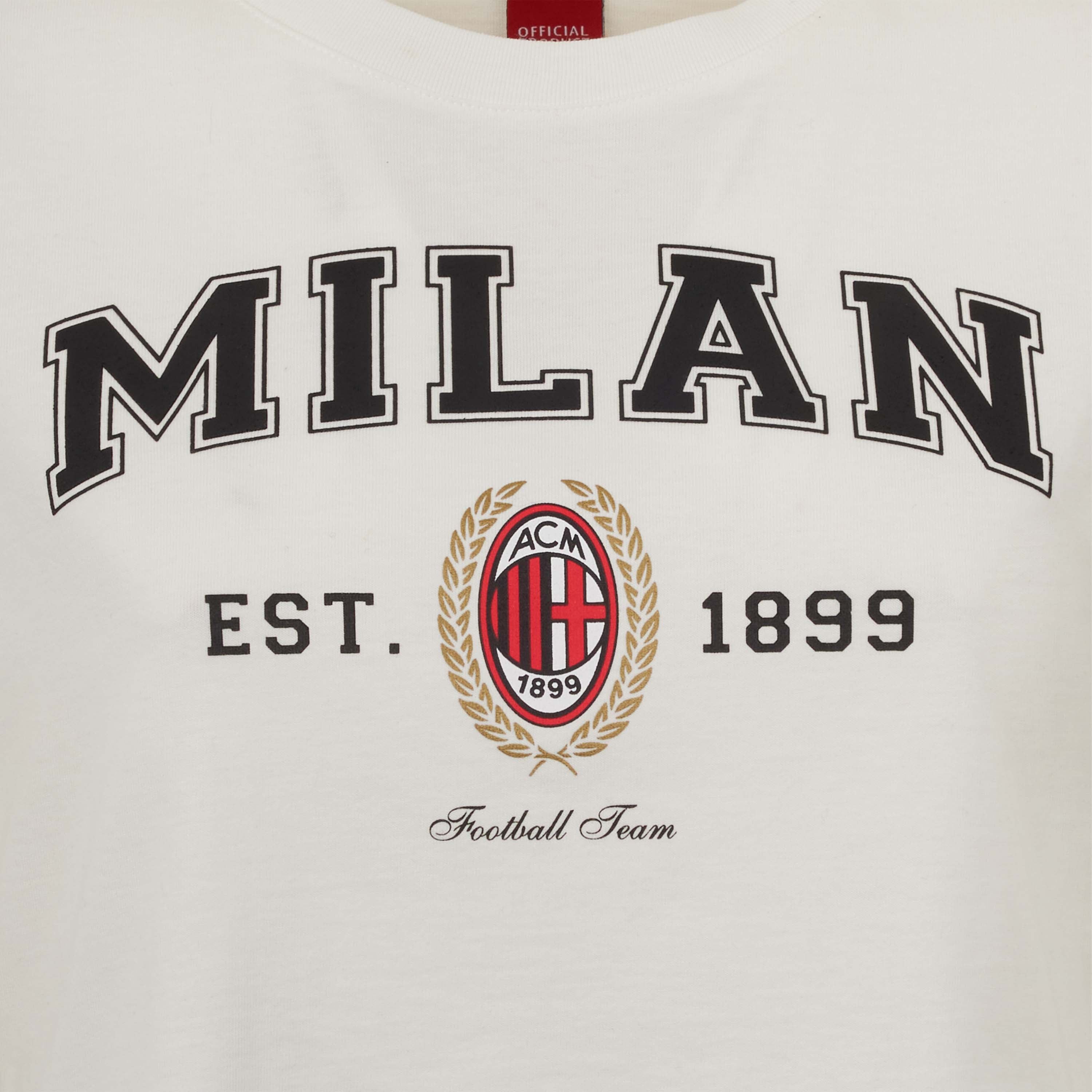 AC Milan College Collection Crop Top Donna Maglia Cotone