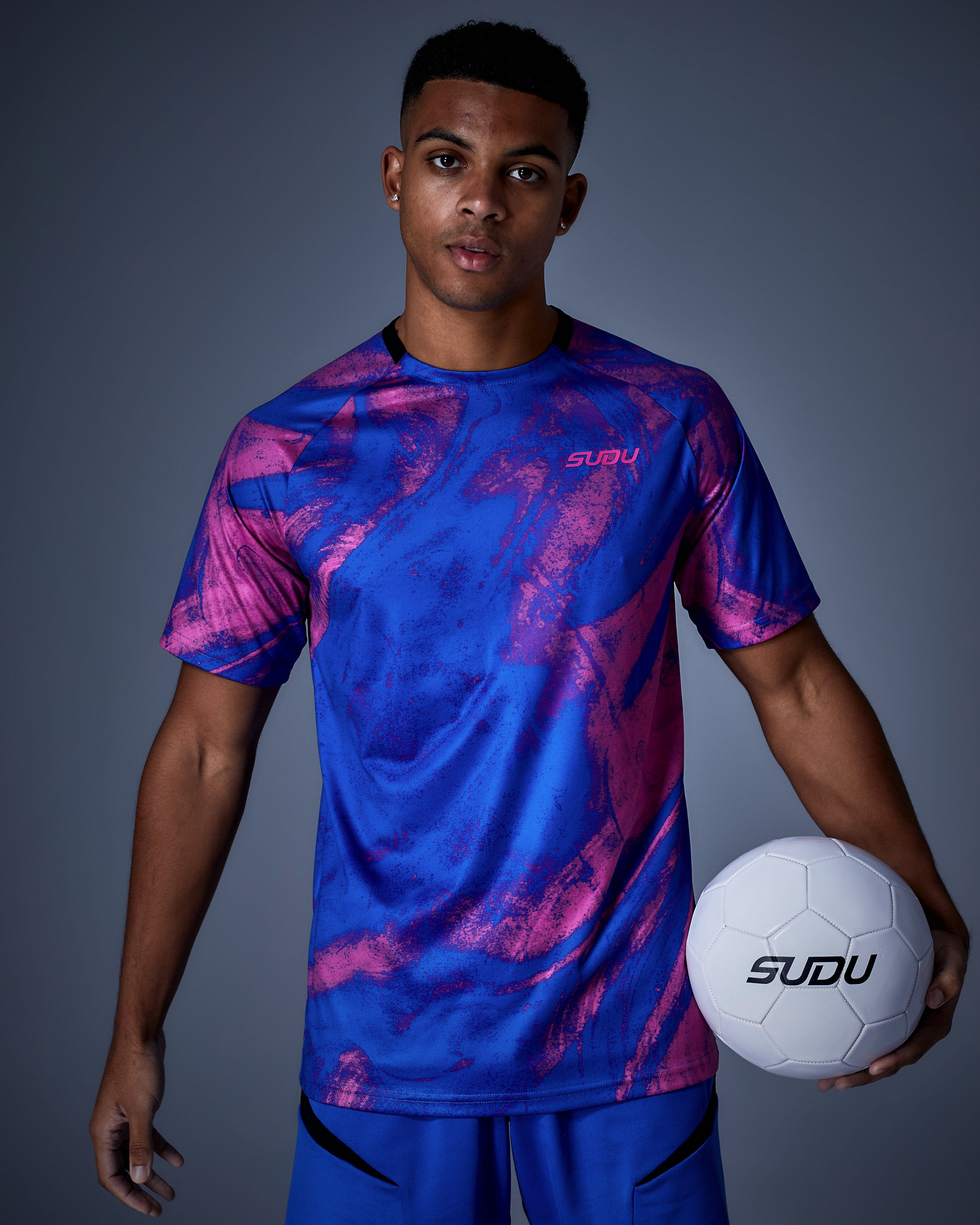 Wales SUDU SPT 01 Play t-shirt training blu rosa