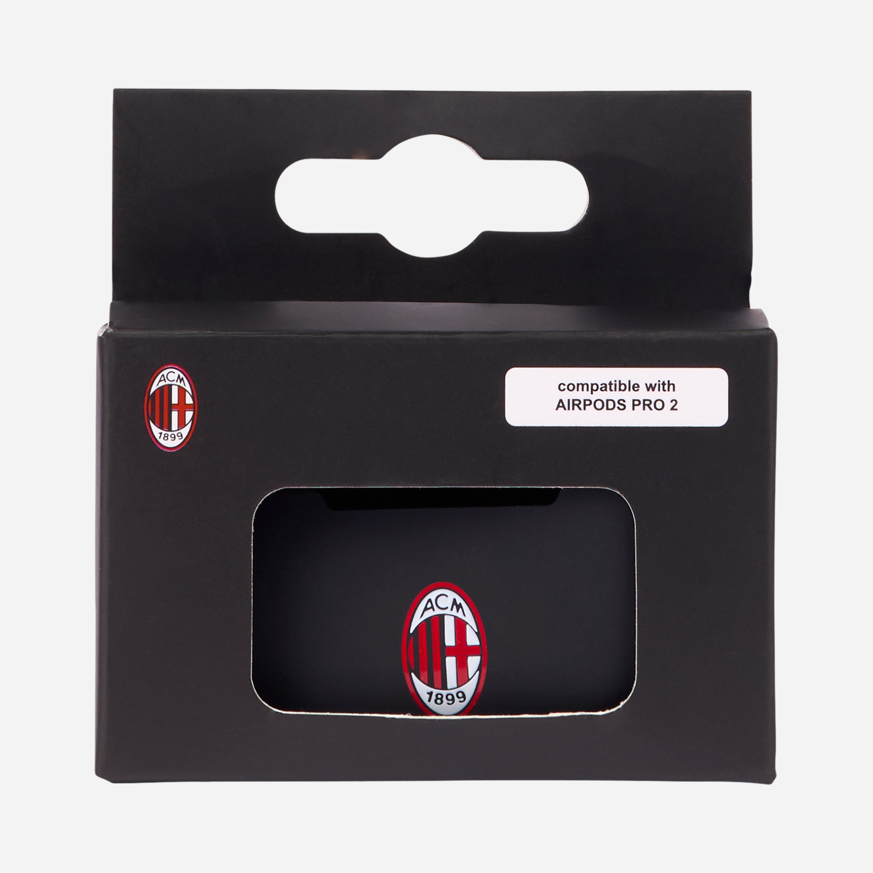 AC Milan custodia AirPods 2 nera logo taglia unica