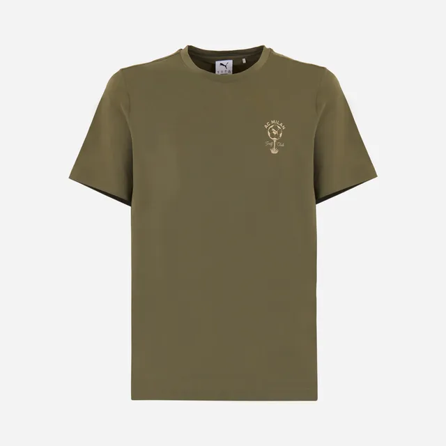 Magliette Milan Puma Golf t-shirt verde uomo