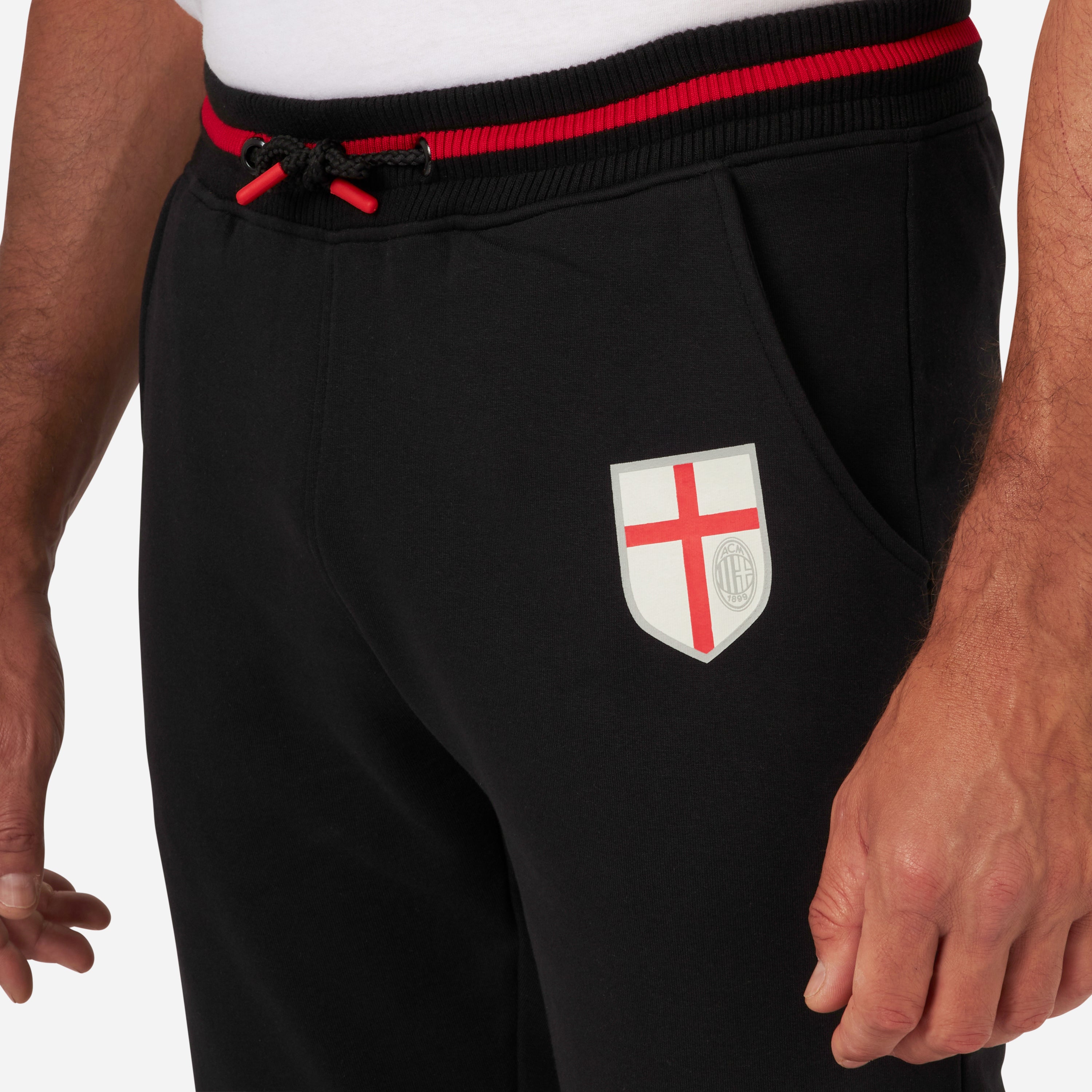 AC Milan pantaloni tuta neri elastico uomo