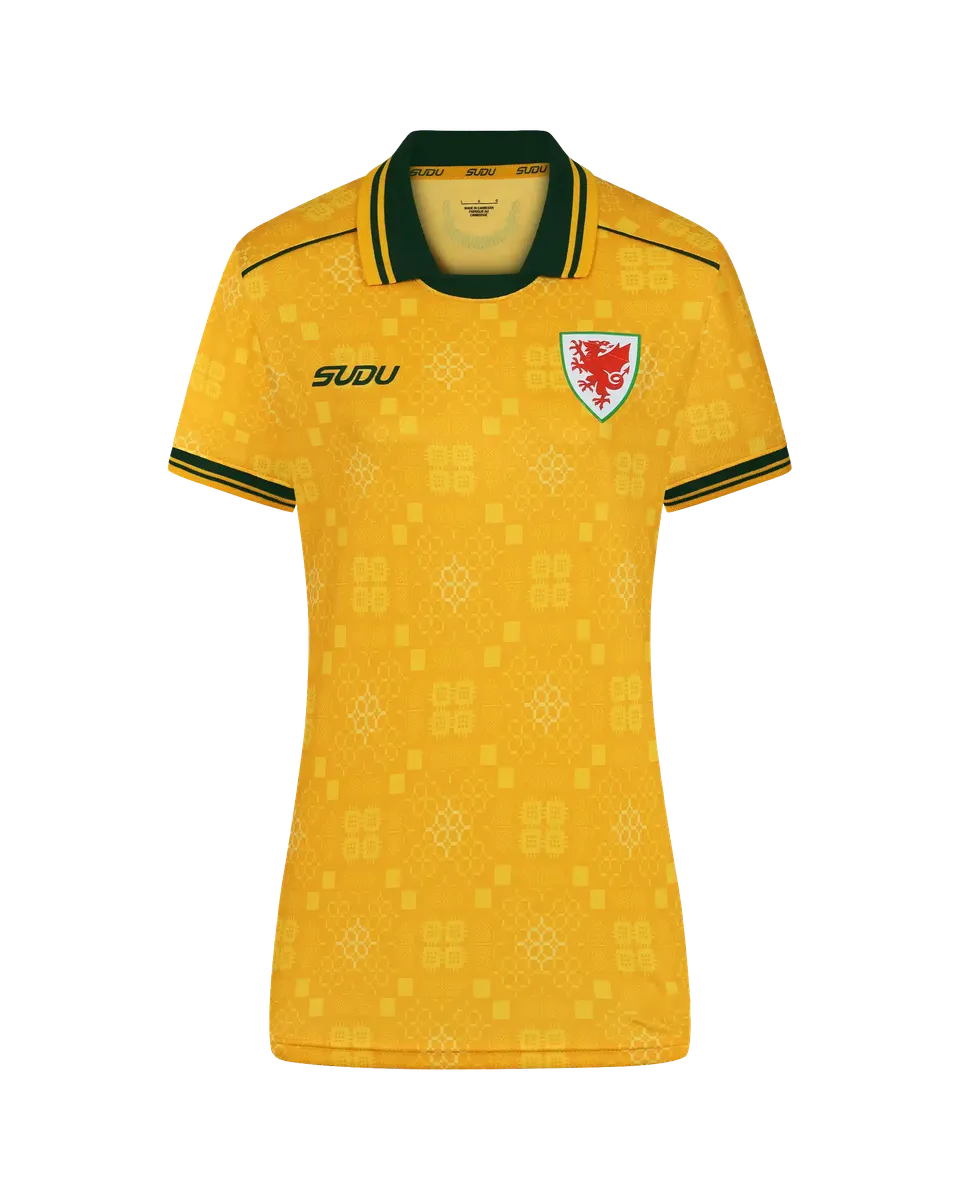 Wales SUDU 2026-27 Away Shirt maglia donna gialla