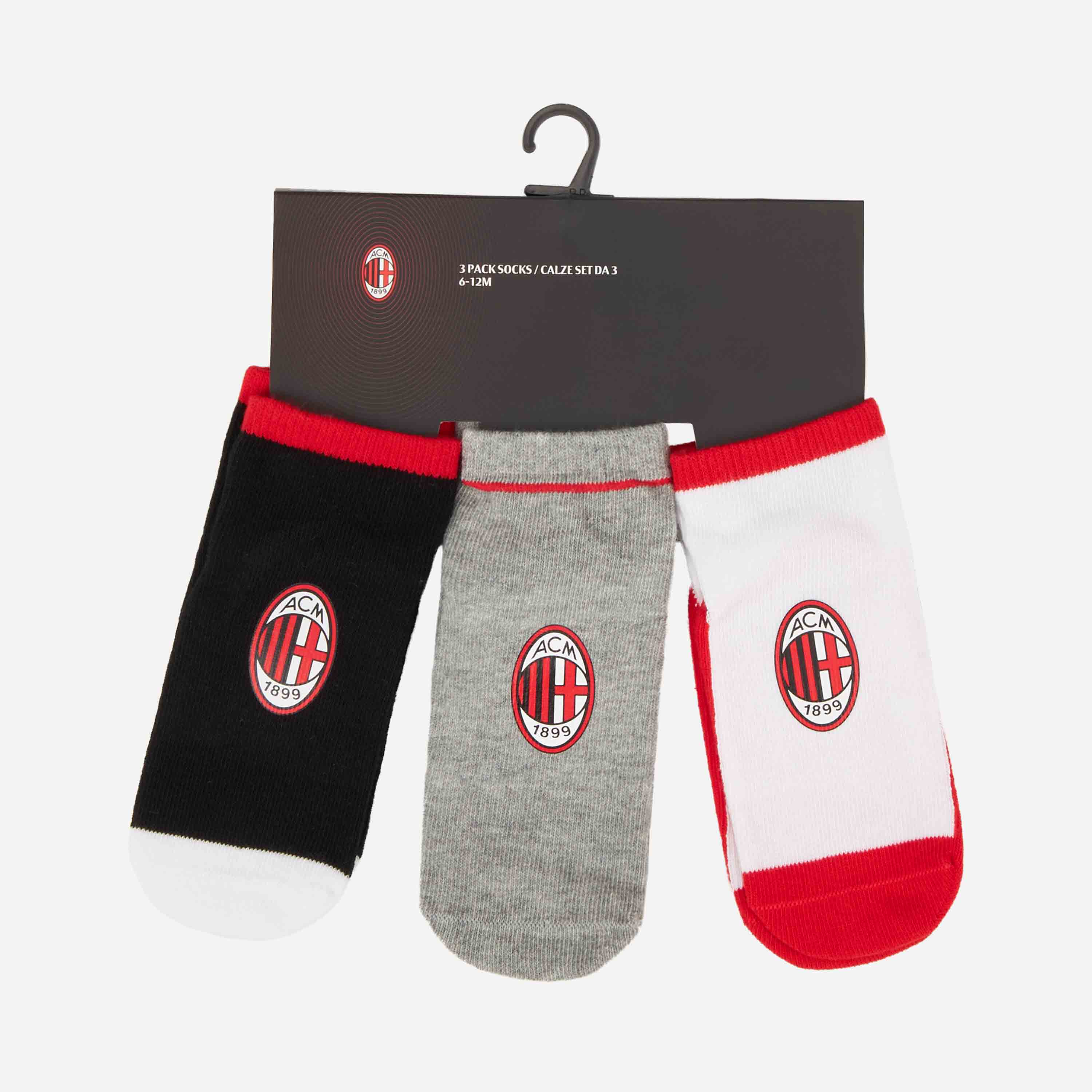 AC Milan Accessori Kids Box Set Calzini Cotone 0-6 Mesi