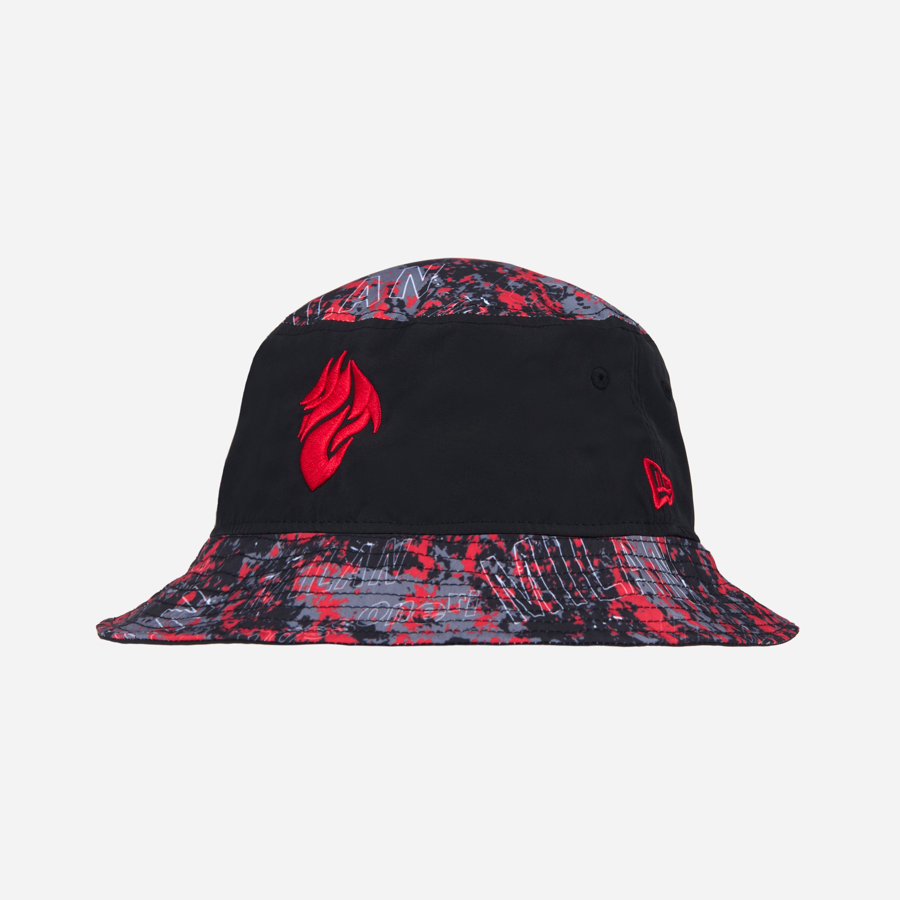 New Era X AC Milan Bucket Hat Devil Nero Rosso S