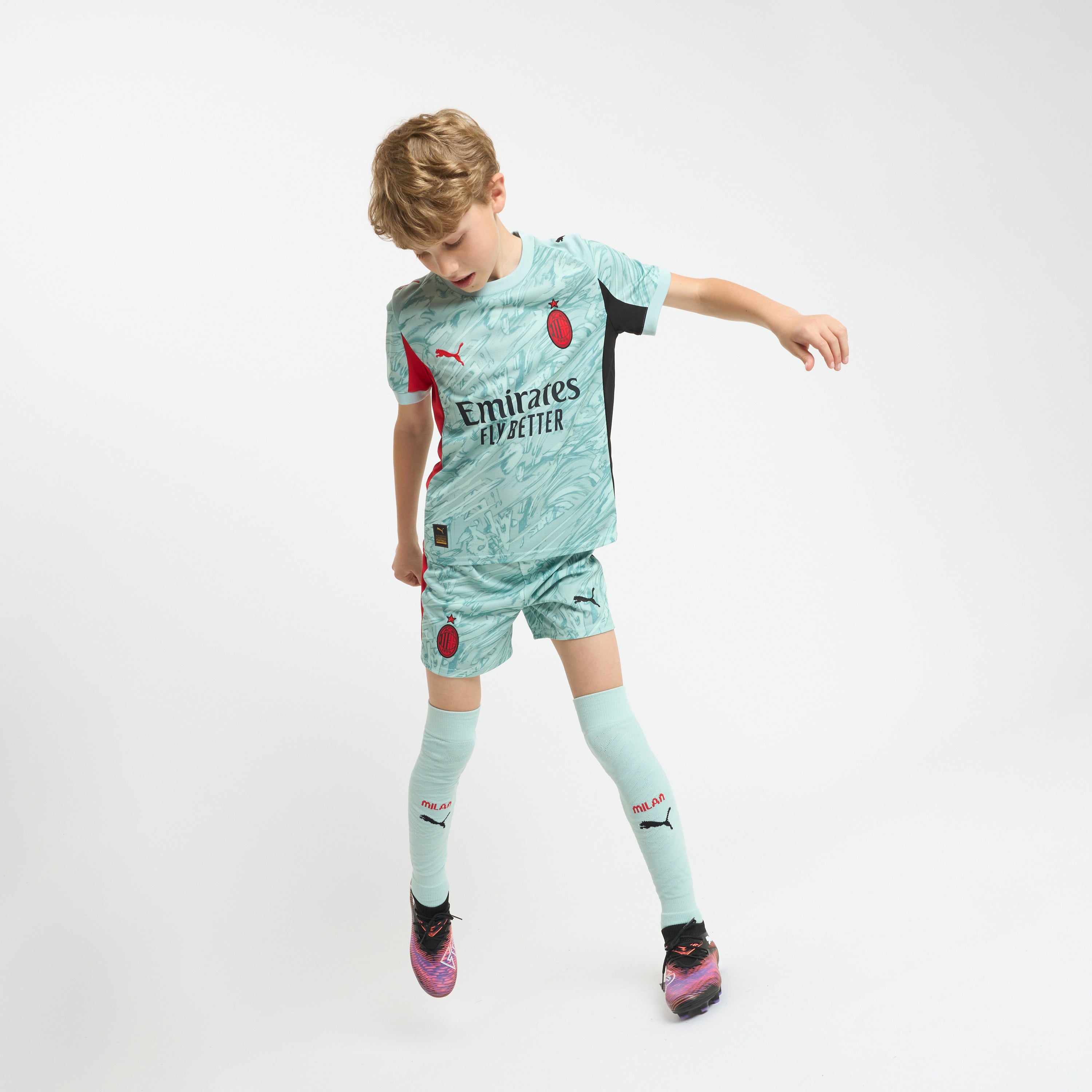 AC Milan Kit Gara Milan Goalkeeper Home 2025/25 maglia portiere bambino