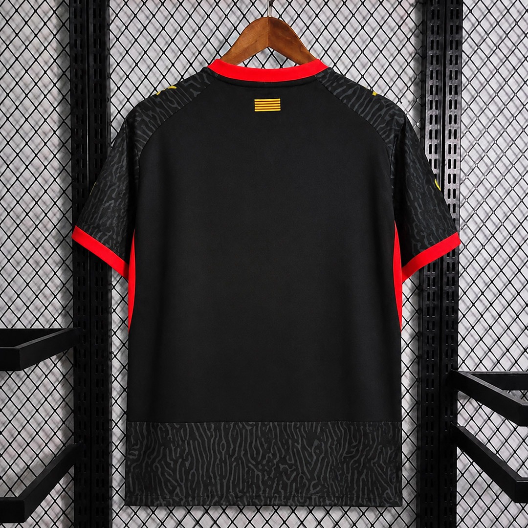Tifoso Store Maglie da Calcio Girona Away 2026/27 maglia nera bordi rossi