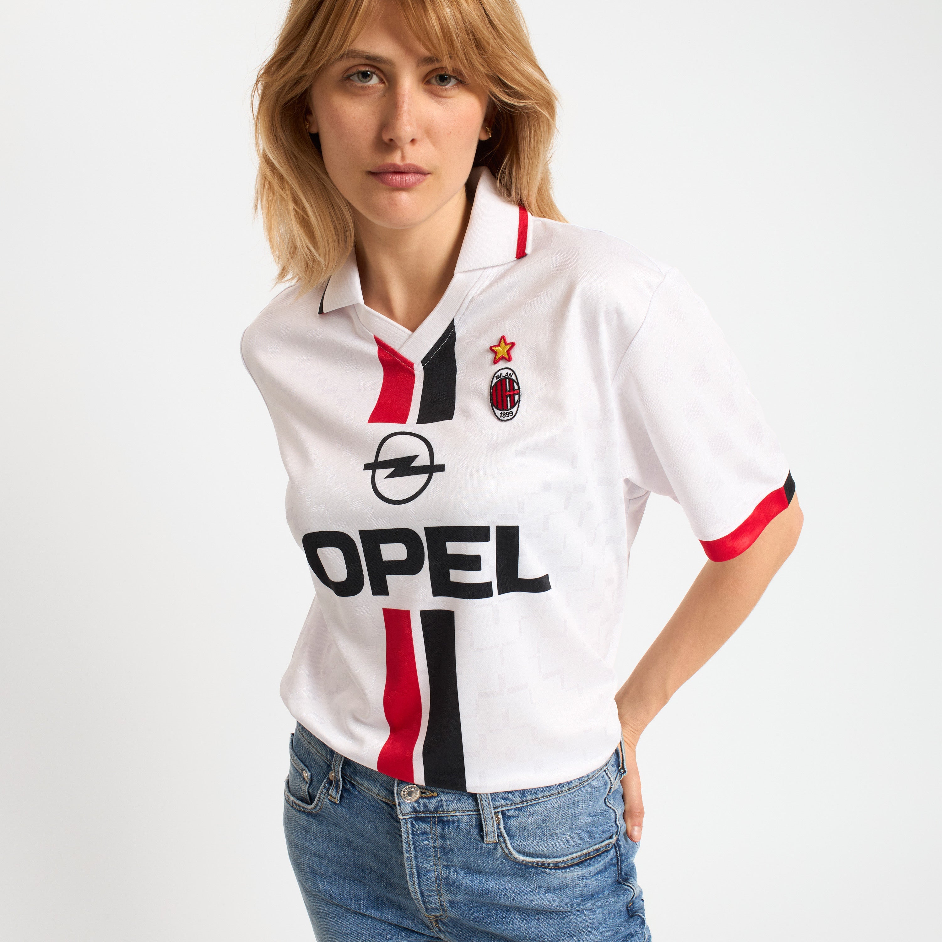 AC Milan Maglie Retro Away Jersey 1995/96 Bianca Uomo M