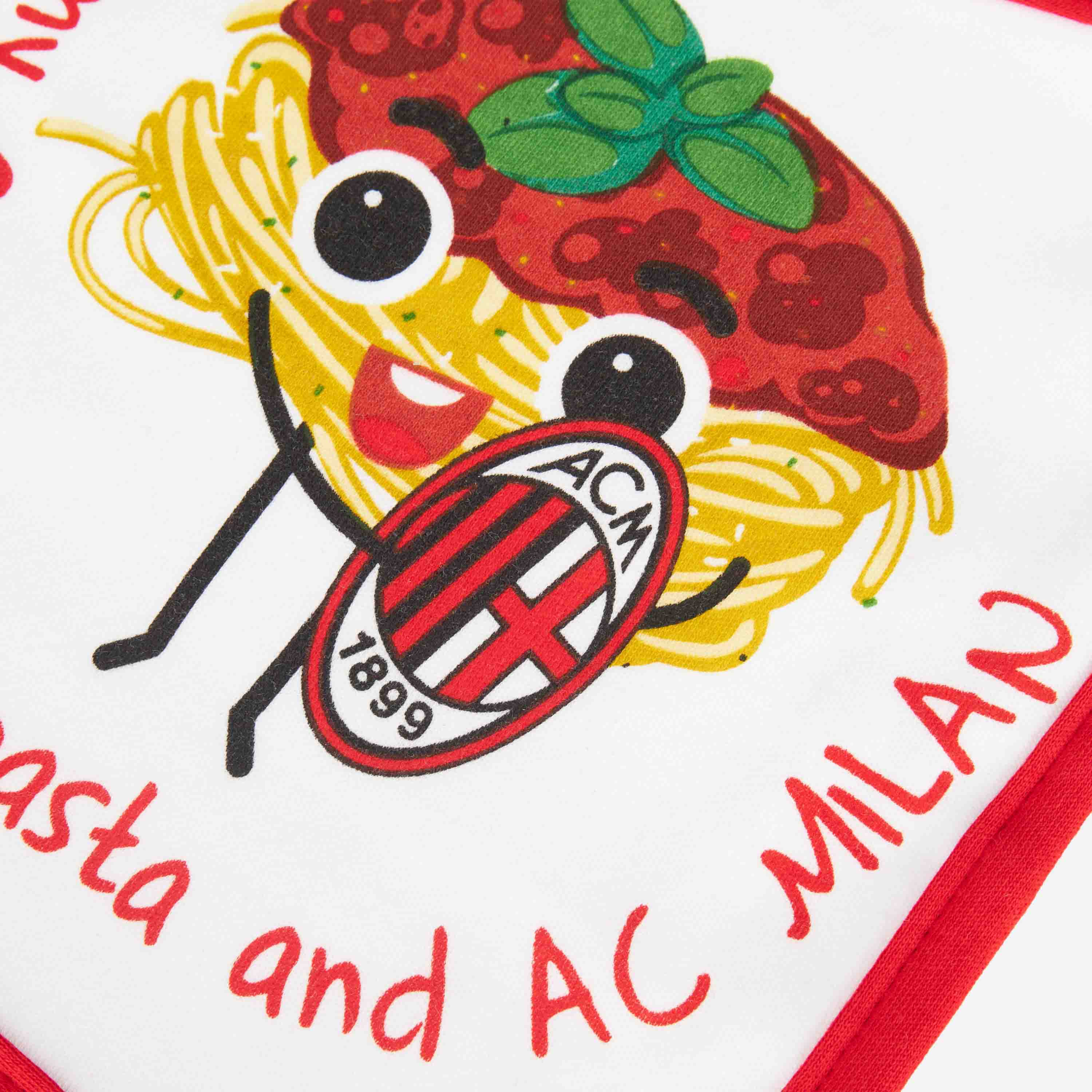 AC Milan Baby Bib Favorites bavaglino neonato logo