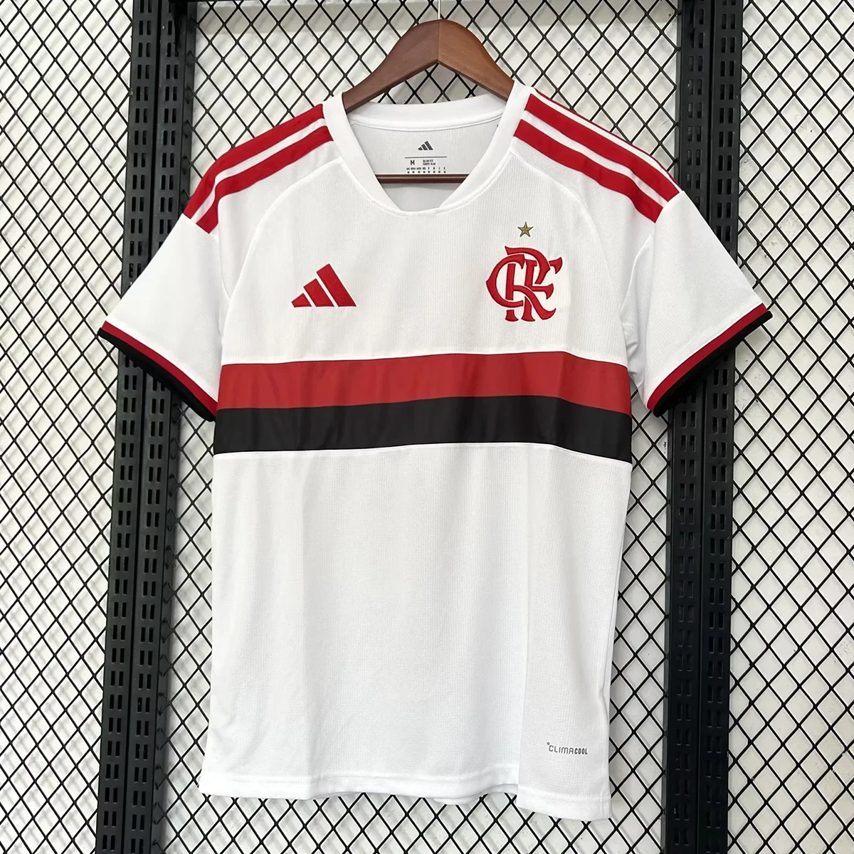 Flamengo 2026/27 seconda maglia bianca banda rossonera