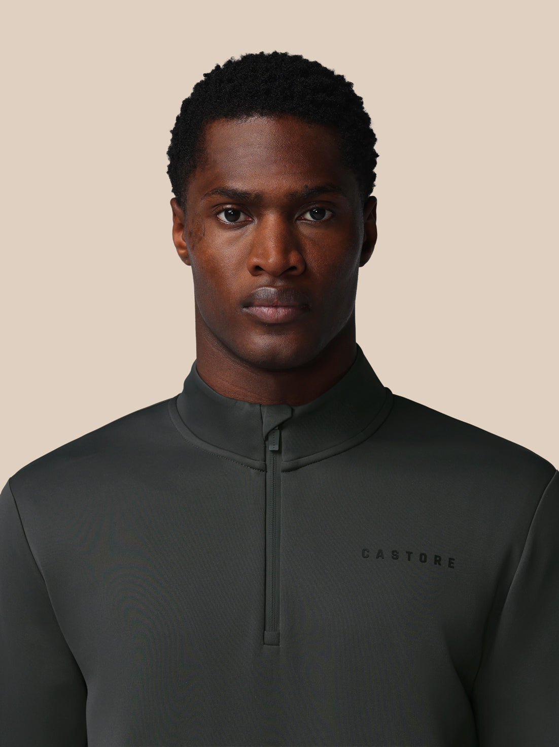 Twente Castore Flex MLM00010CAS felpa mezza zip gunmetal uomo