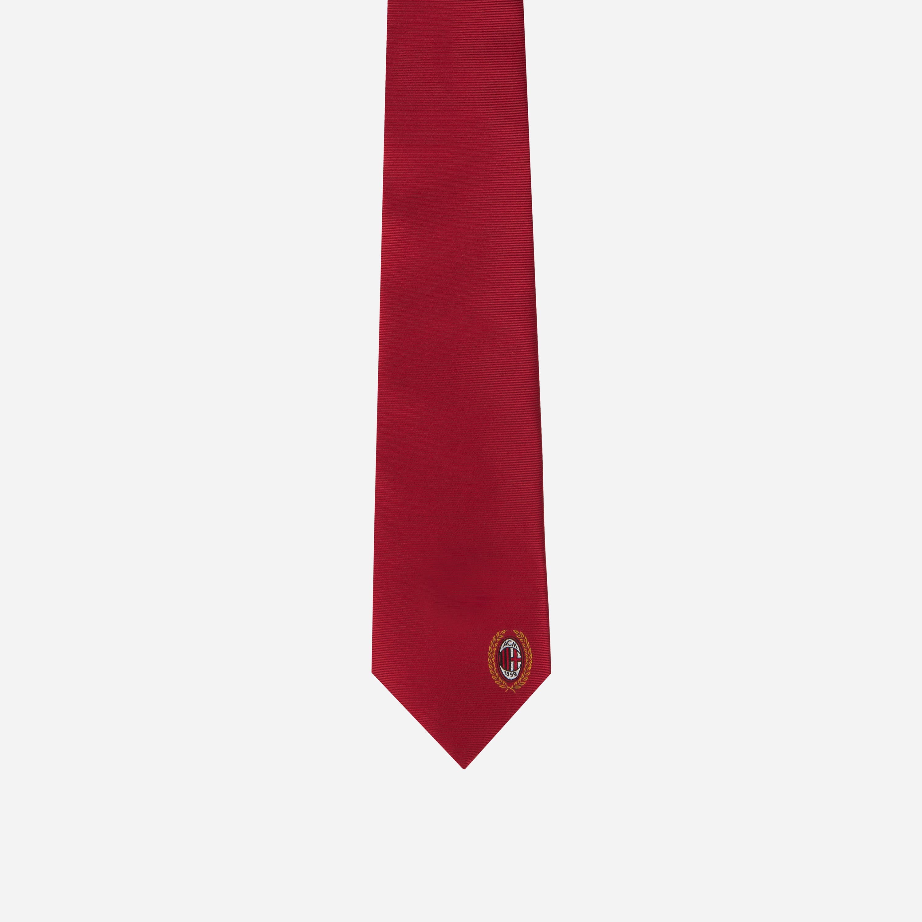 AC Milan cravatta rossa logo oro taglia unica elegante