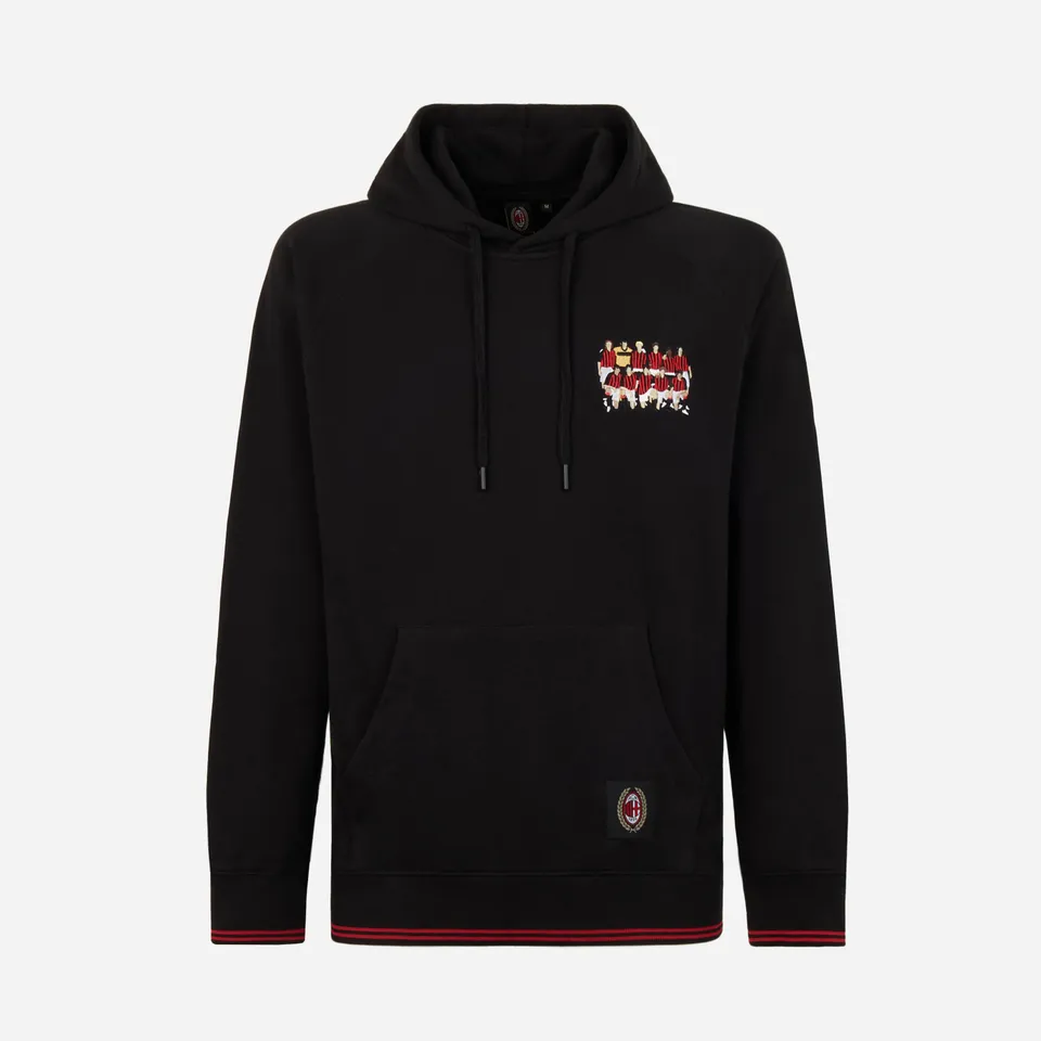 AC Milan Retro 2003 felpa con cappuccio cotone unisex