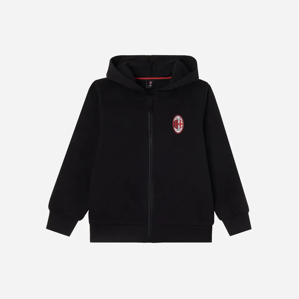 AC Milan Milanista felpa bambino nera con cappuccio