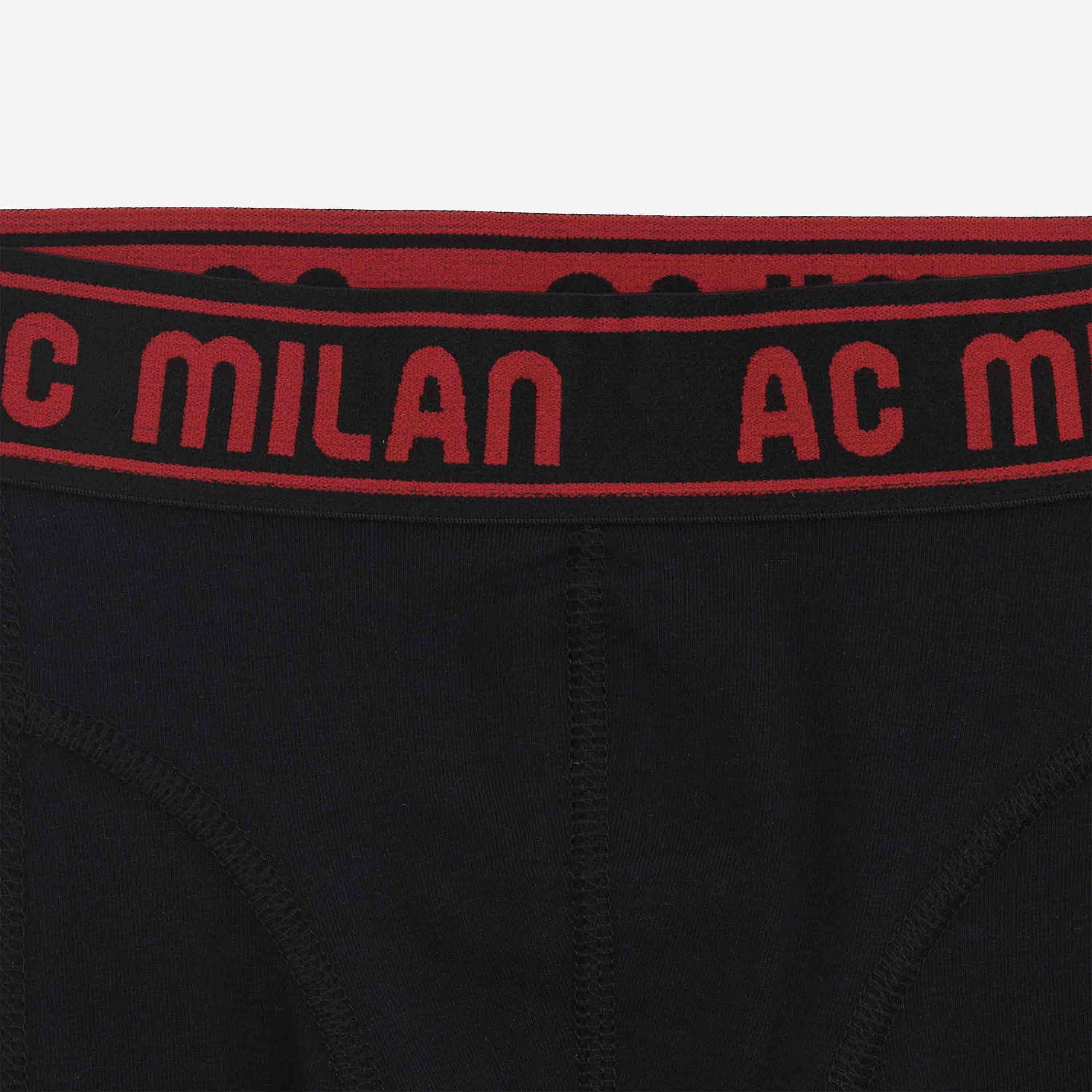 AC Milan Accessori set 3 boxer bambino cotone nero rosso
