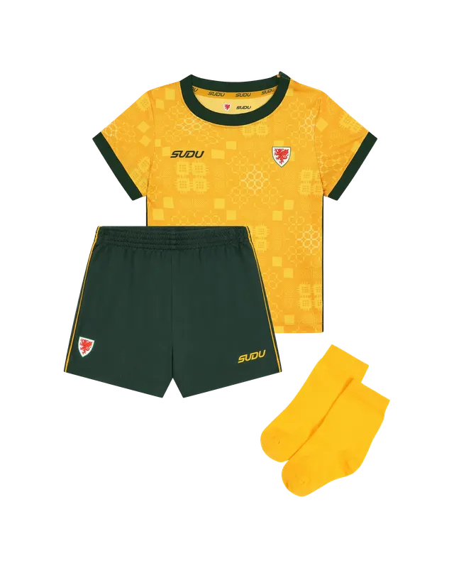 Wales Away Kit completino baby giallo 3-6M