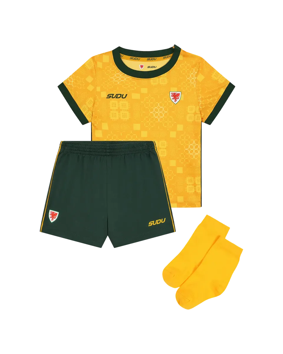 Wales Away Kit completino baby giallo 3-6M