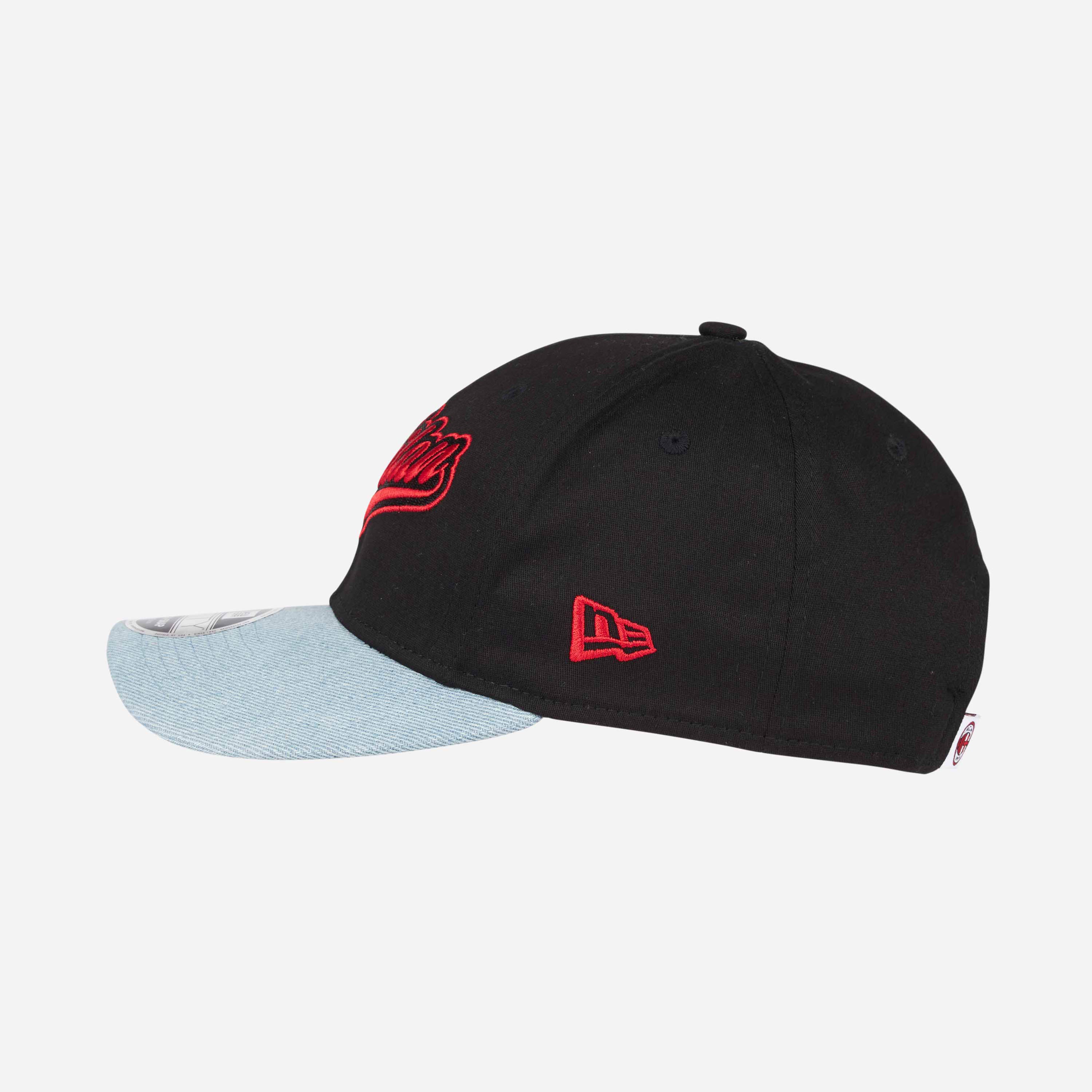 AC Milan Cappello 9FIFTY New Era Visiera Denim Nero