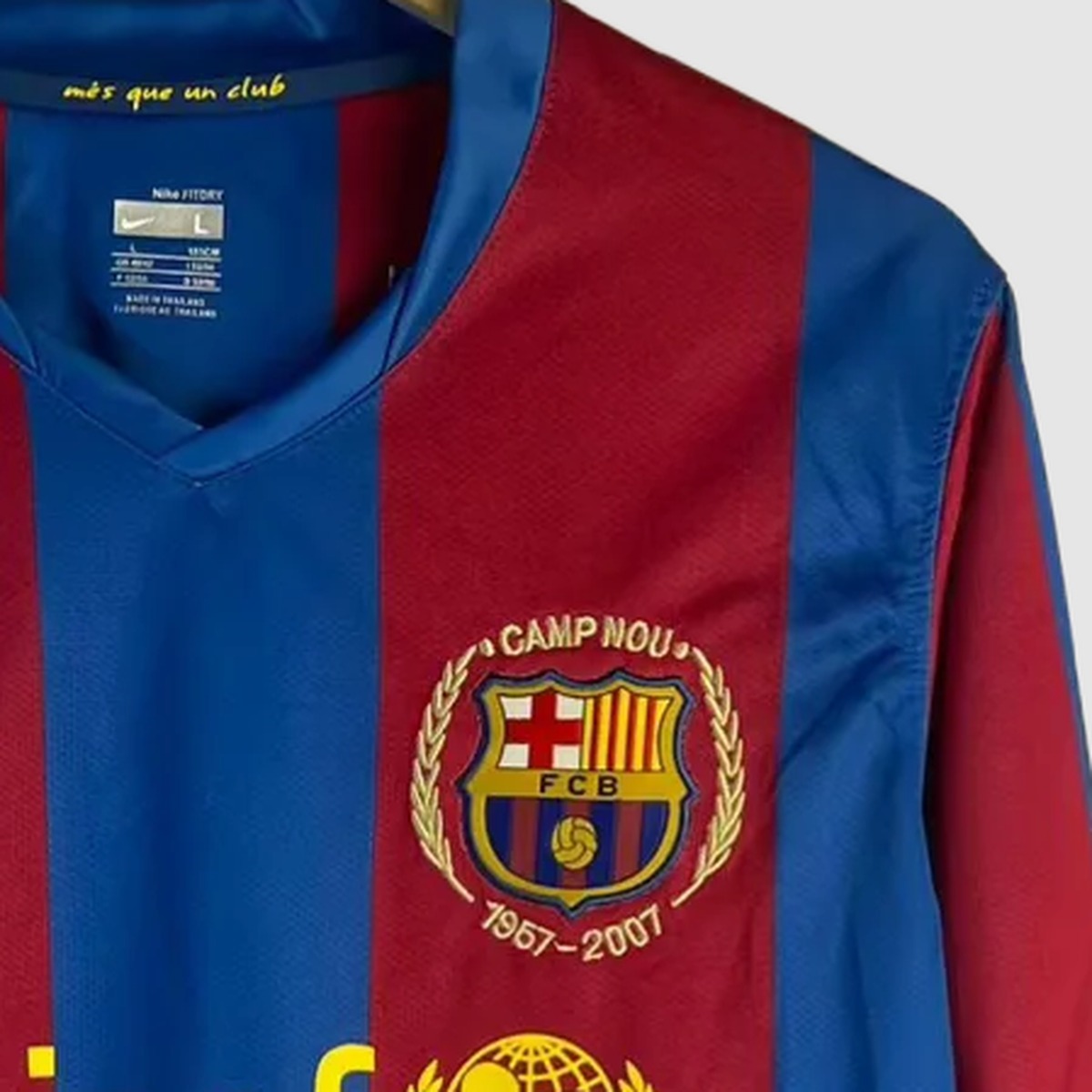 Barcellona 2007/08 maglia calcio manica lunga blaugrana