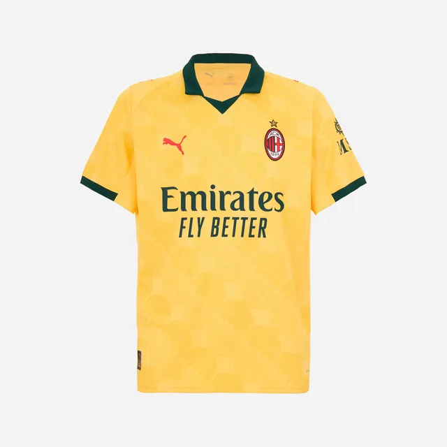AC Milan Kit Gara 2025/26 Maglia Third Uomo Gialla