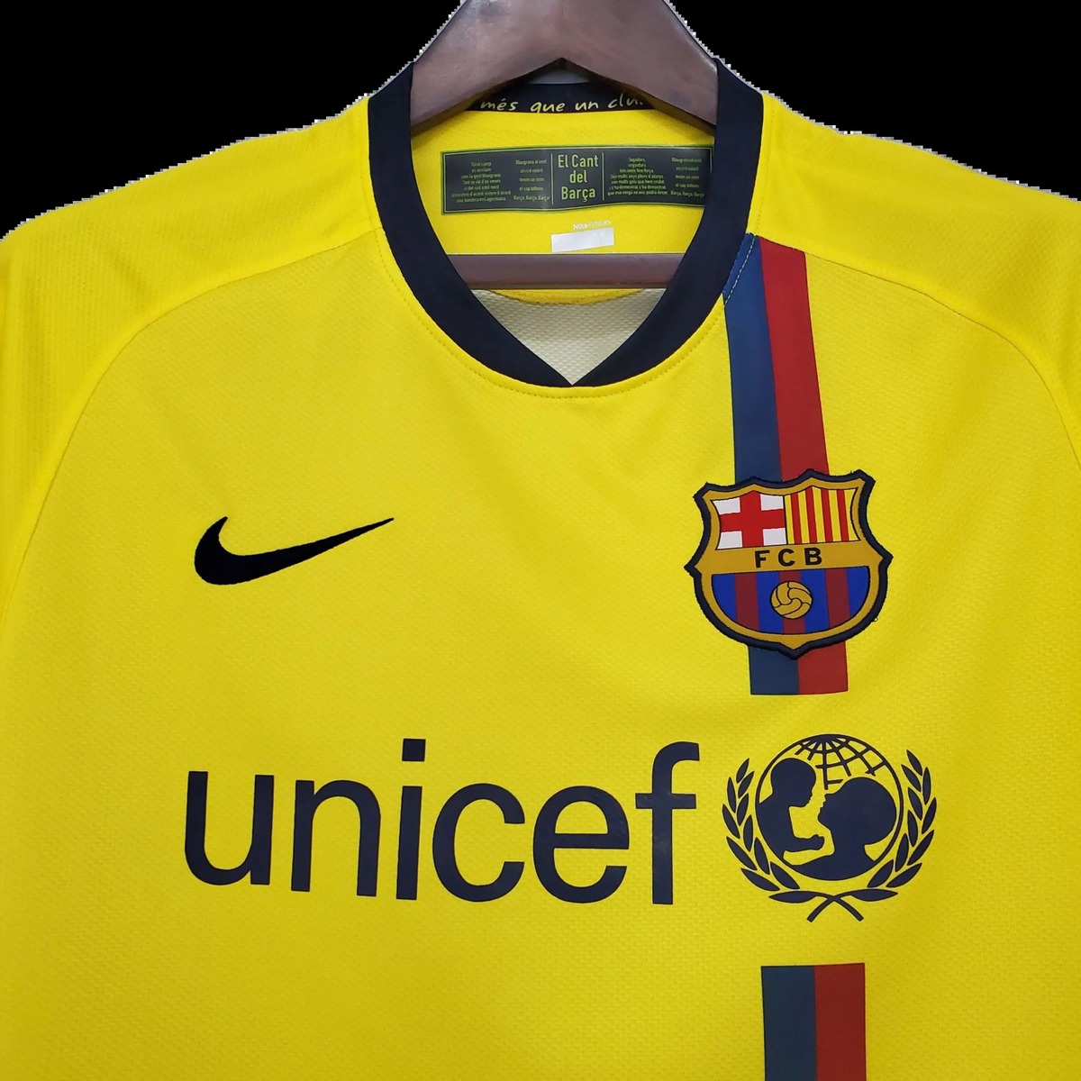 Barcellona Away 2008/09 Retro maglia calcio gialla