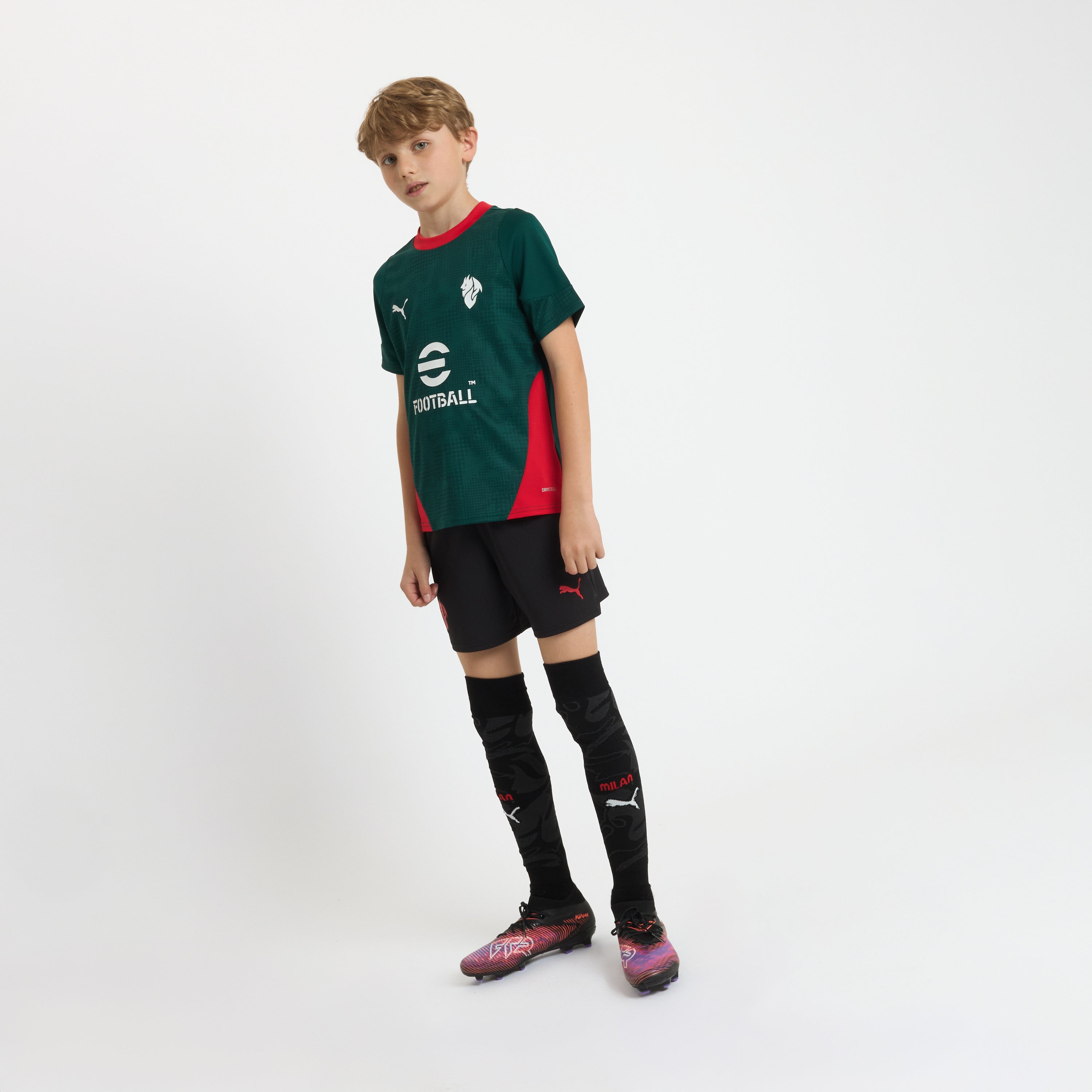 Milan Training 2025/26 maglia verde bambino Drycell