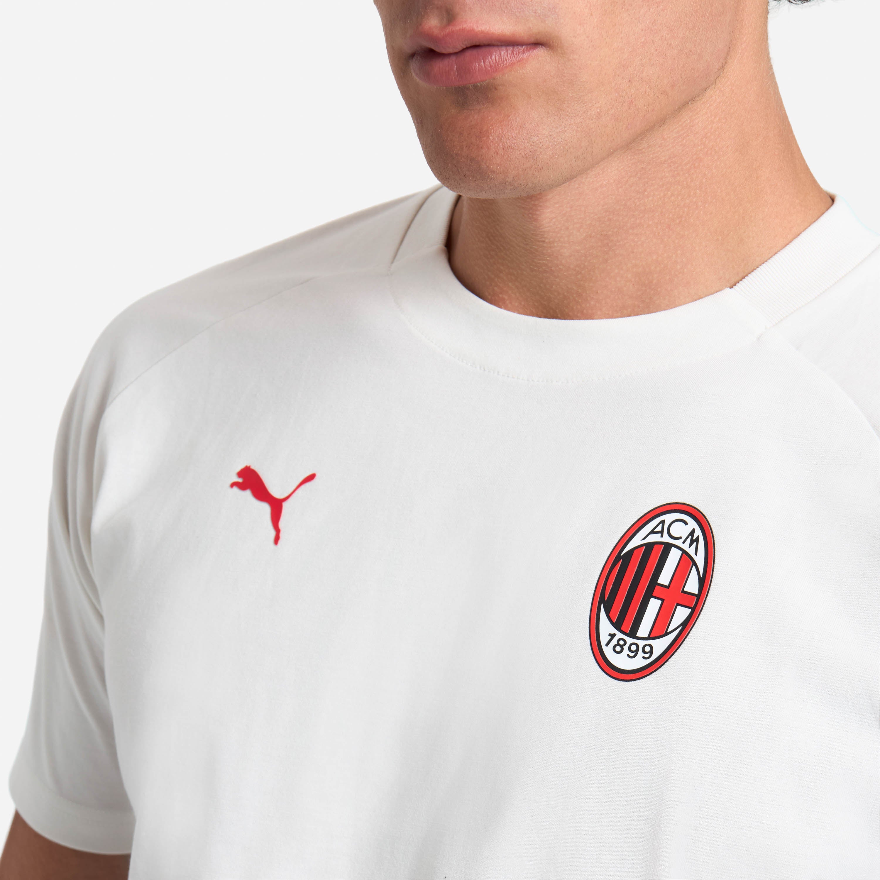 AC Milan Pumatech 2026/27 T-shirt uomo bianca cotone