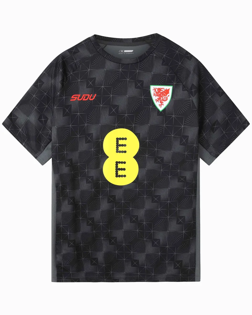 Wales Training Staff Training maglia da tifoso nera