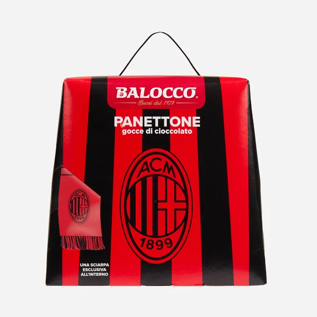AC Milan Panettone con sciarpa gocce cioccolato 500 g