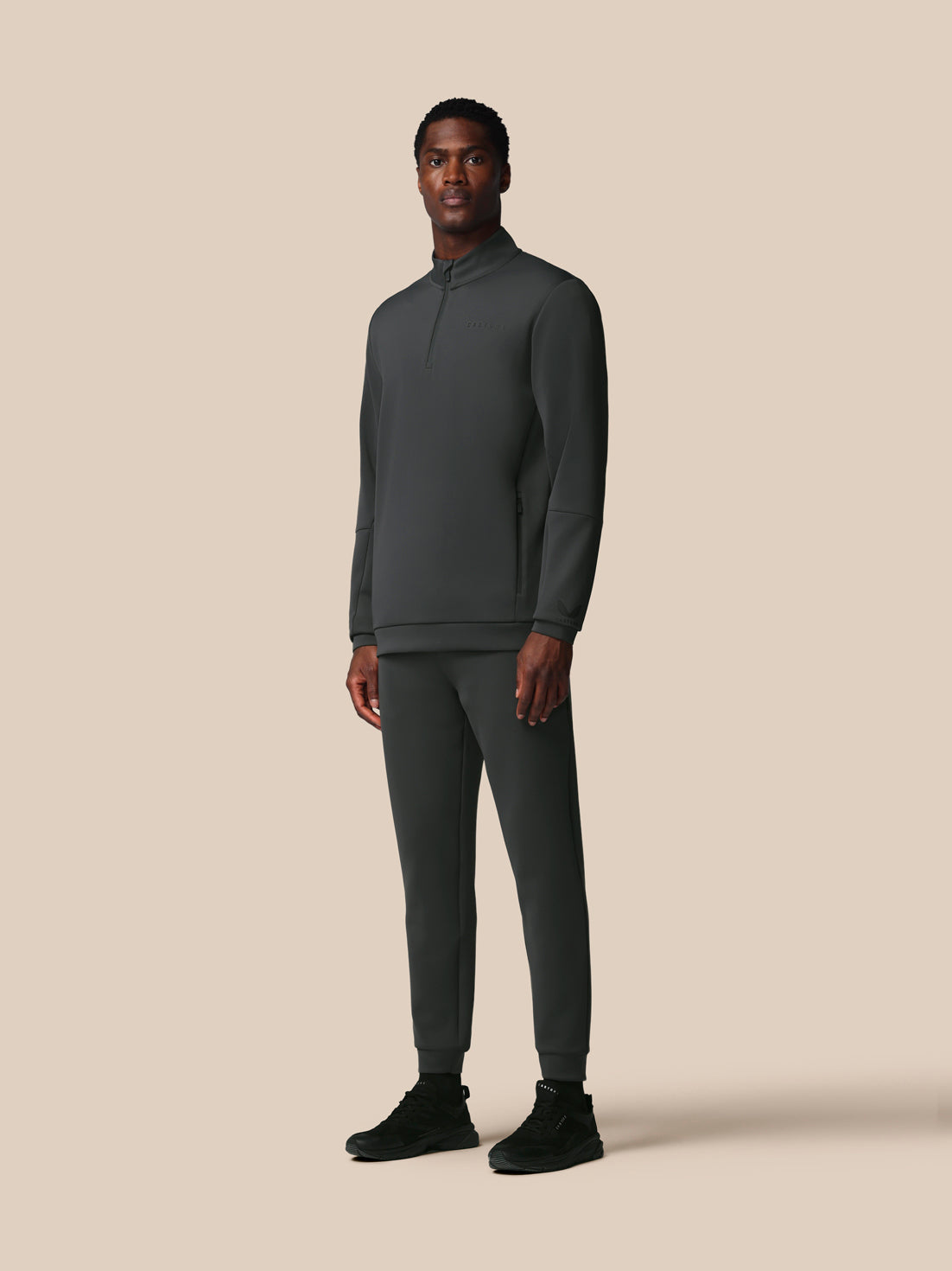 Twente Castore Flex MLM00010CAS felpa mezza zip gunmetal uomo