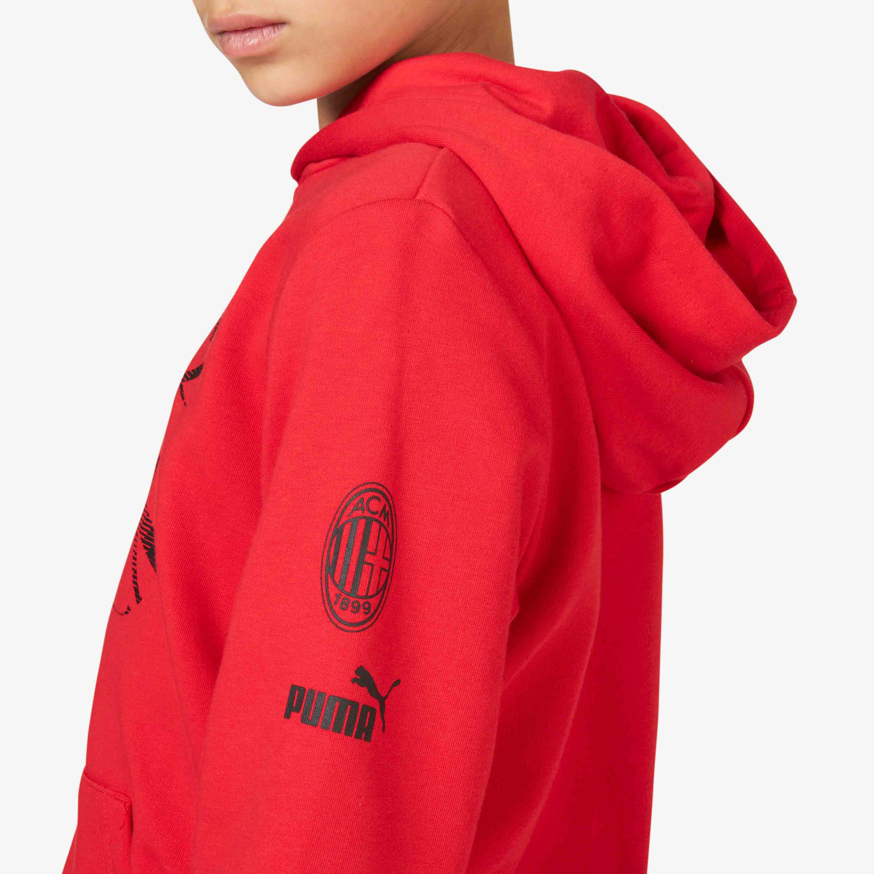 AC Milan Felpe Milan Football Core felpa bambino cappuccio