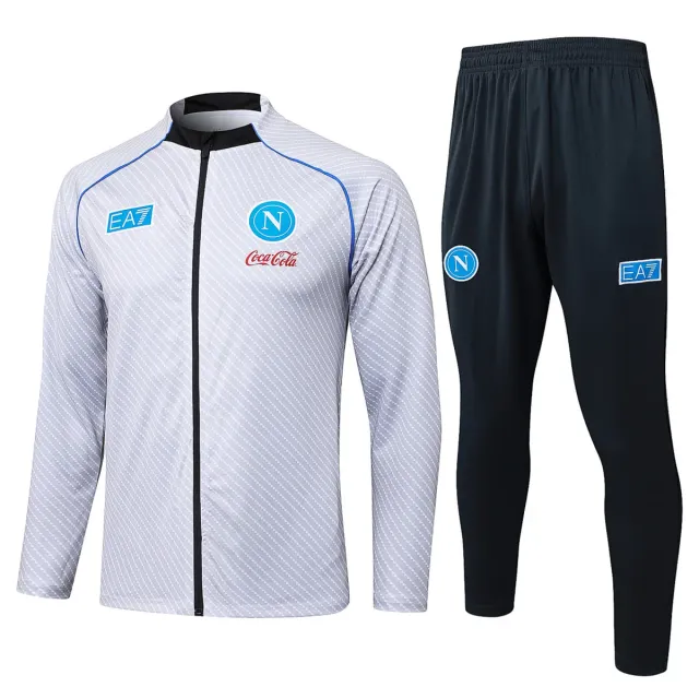 Tifoso Store Tute Sportive Tuta Napoli Grigia Full Zip 2025/26 Coca-Cola