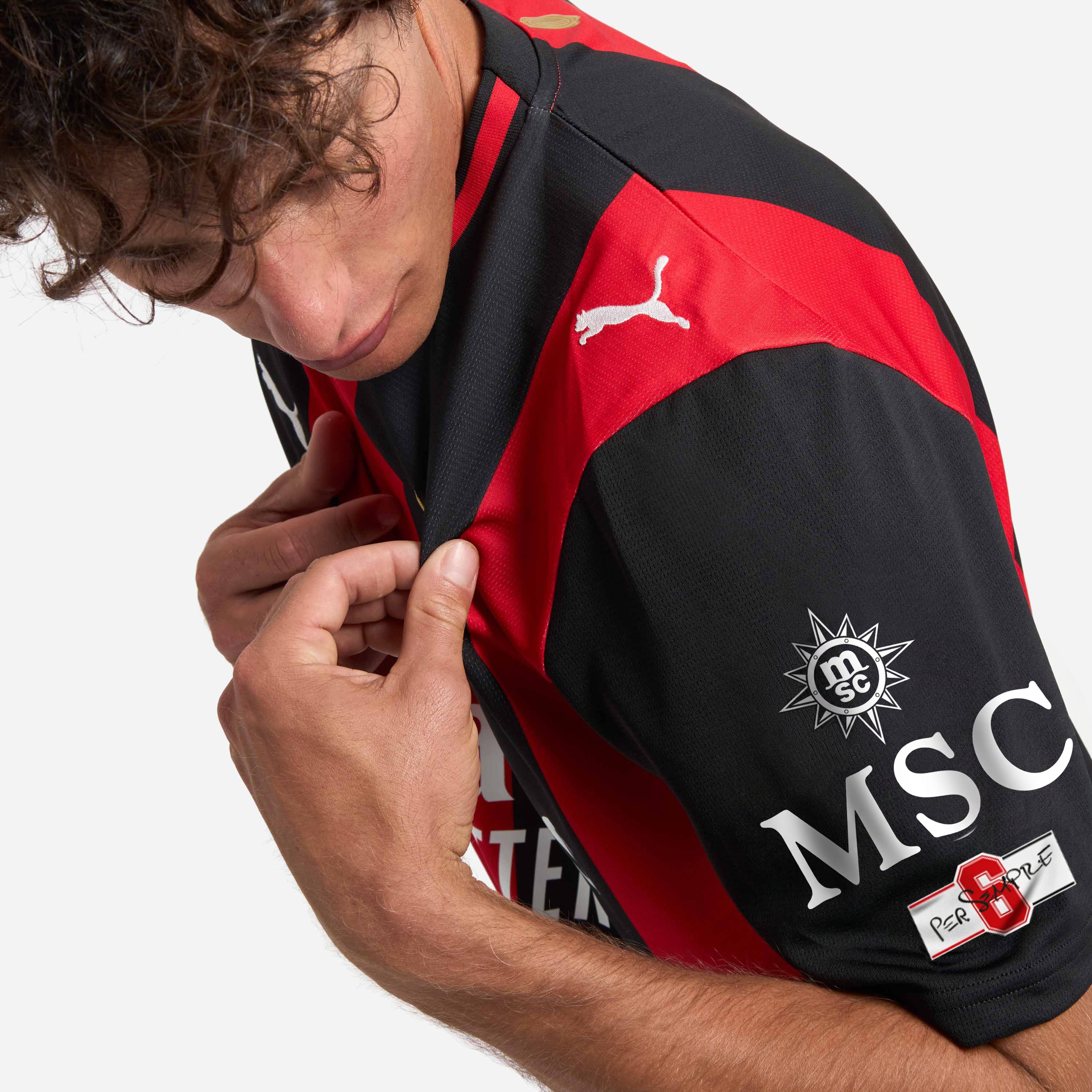 AC Milan Kit Gara Home 2026/27 Jersey maglia uomo strisce