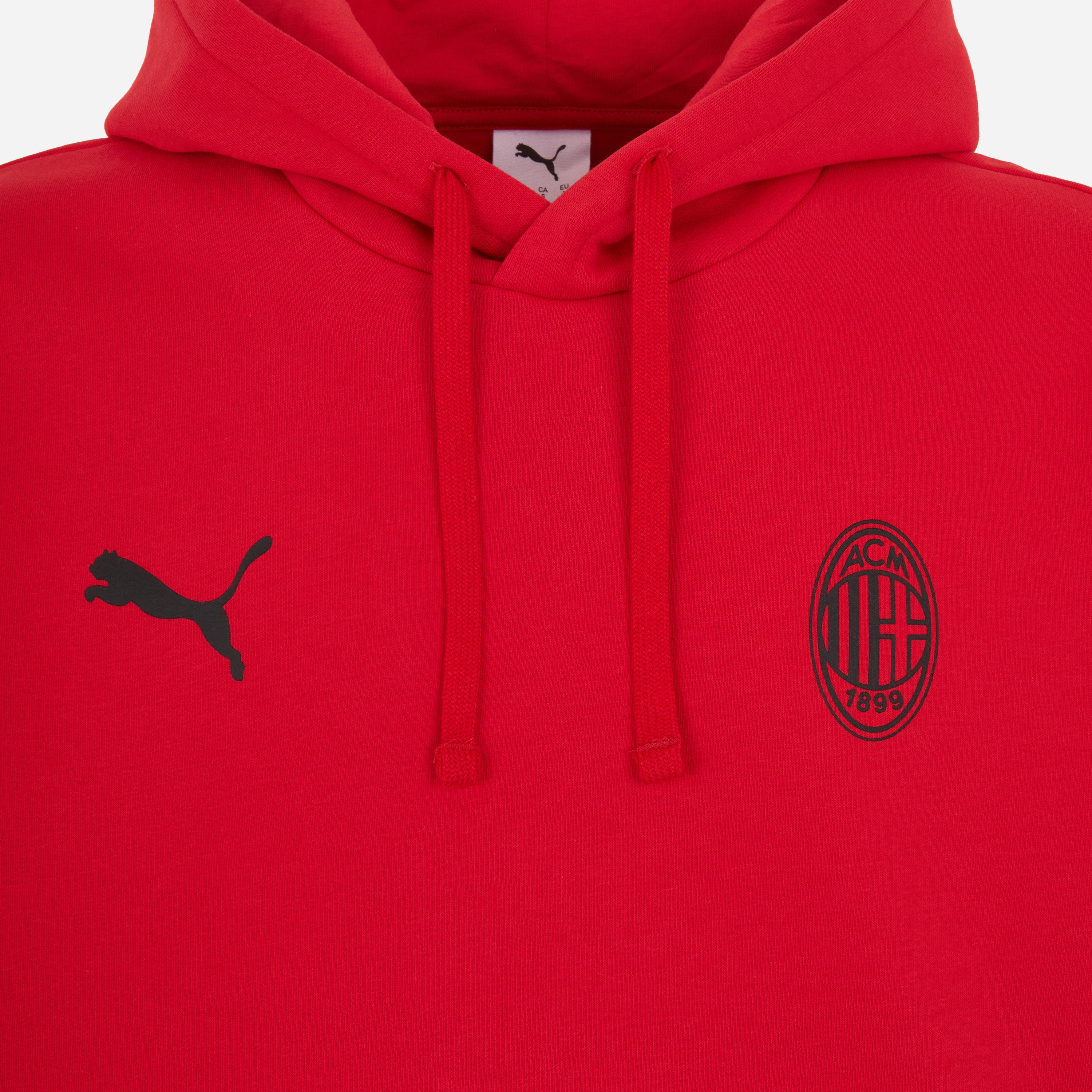 AC Milan Essential Hoodie felpa uomo rossa cappuccio
