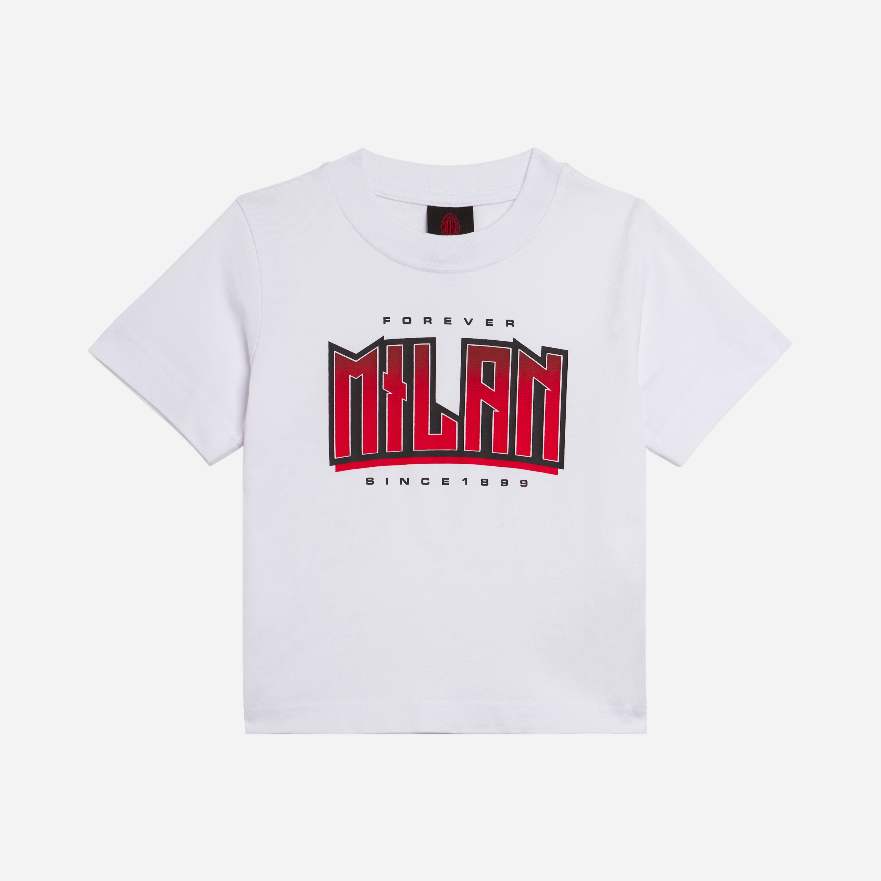 AC Milan Forever Milan t-shirt bimbo bianca cotone
