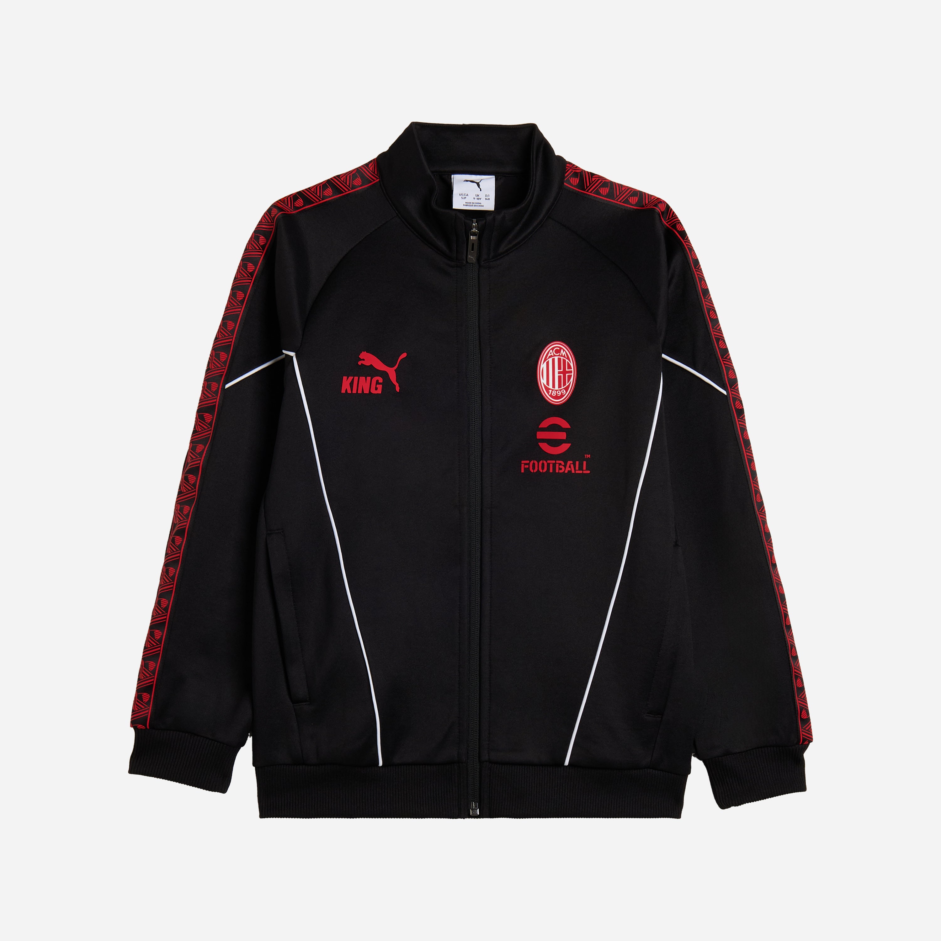 AC Milan King Giacca Bambino Nera 8 Anni Zip